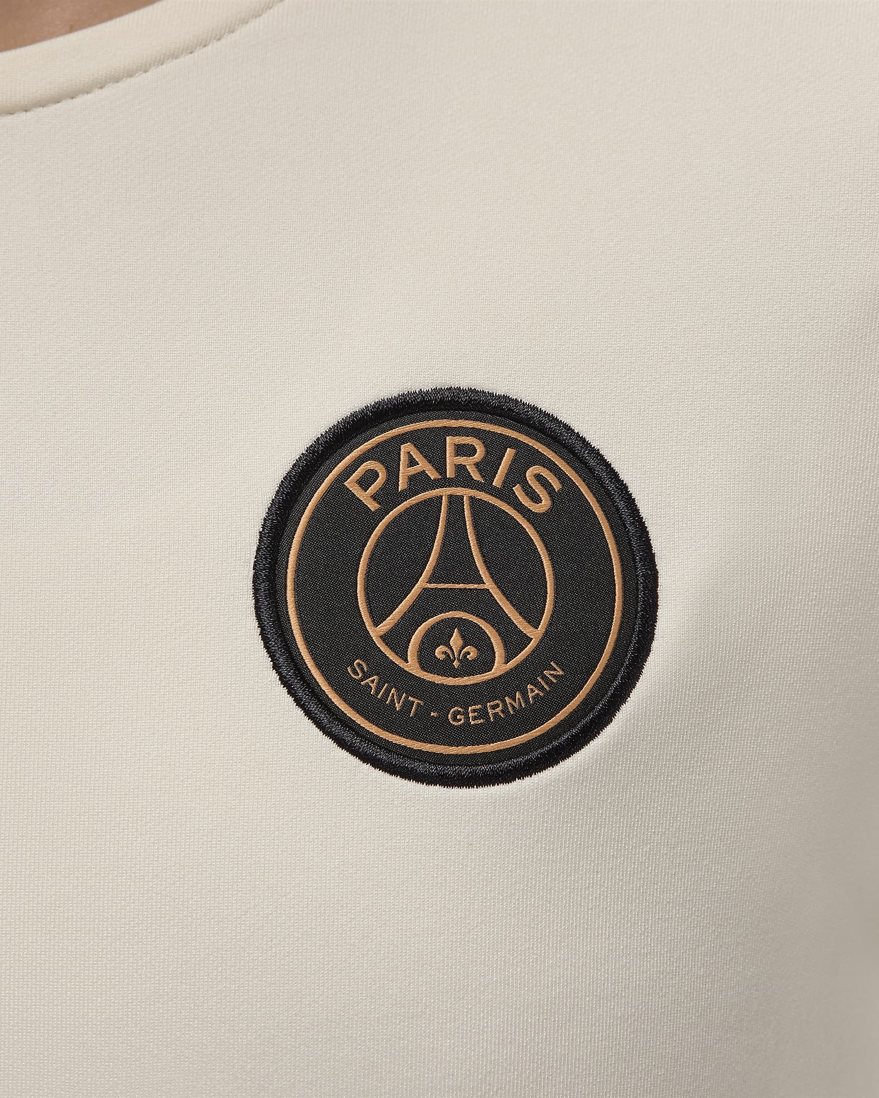 Damska dzianinowa koszulka piłkarska z półokrągłym dekoltem Jordan Dri-FIT Paris Saint-Germain Strike (wersja trzecia) - Pale Ivory/Pale Ivory/Rust Pink/Czerń