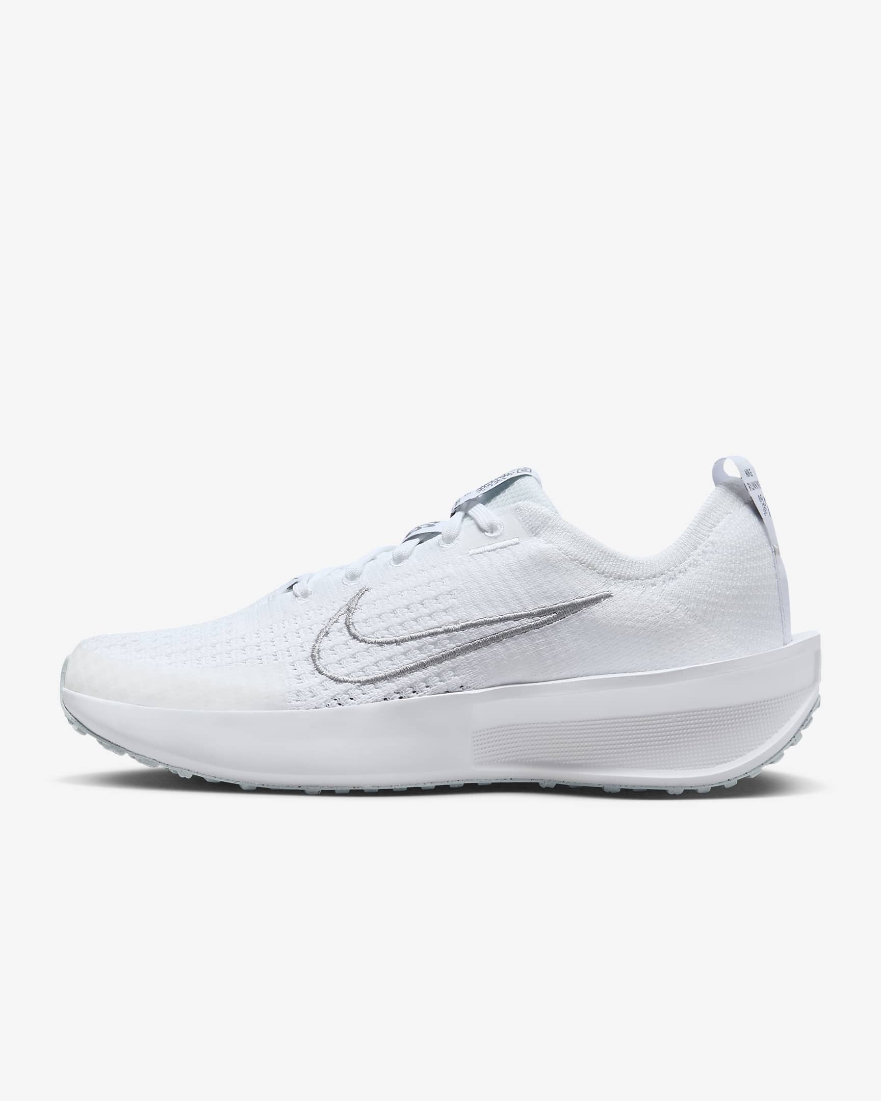 Nike Interact Run Women's Road Running Shoes - White/Pure Platinum/Metallic Silver