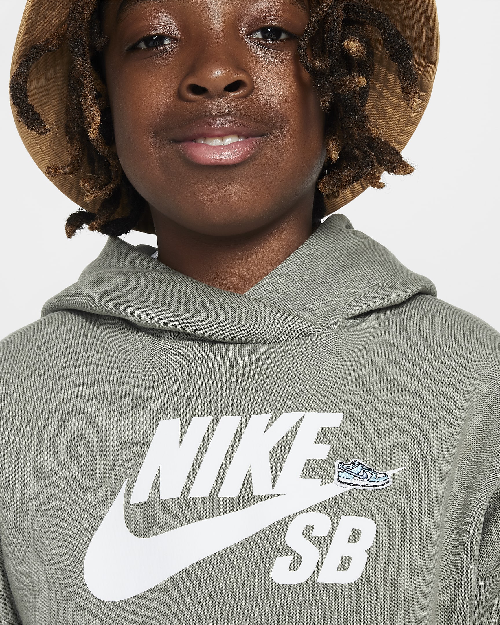 Nike SB Icon Fleece EasyOn Big Kids' Oversized Pullover Hoodie. Nike JP