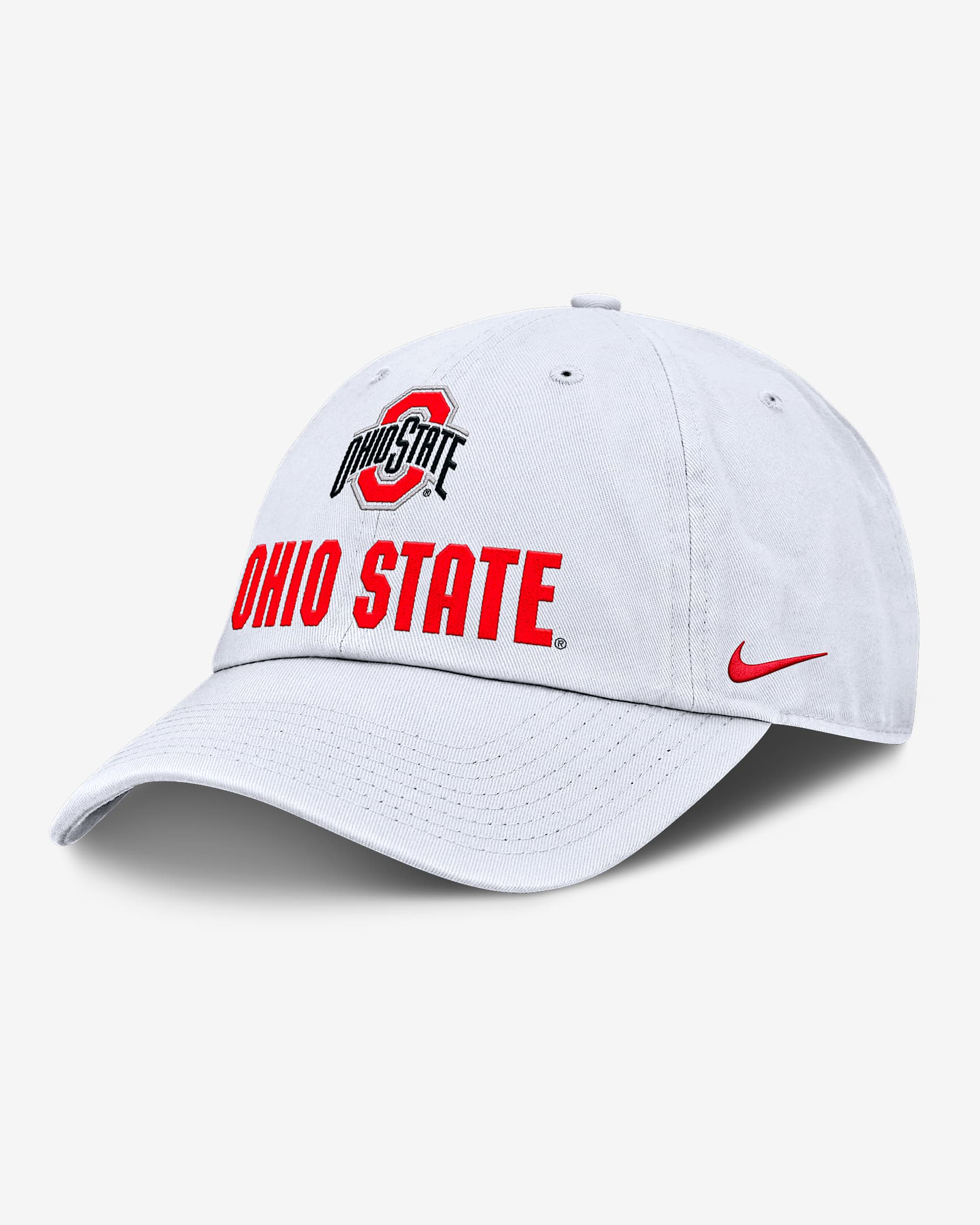 Ohio State Sideline Club Gameday Men's Nike College Adjustable Hat - White