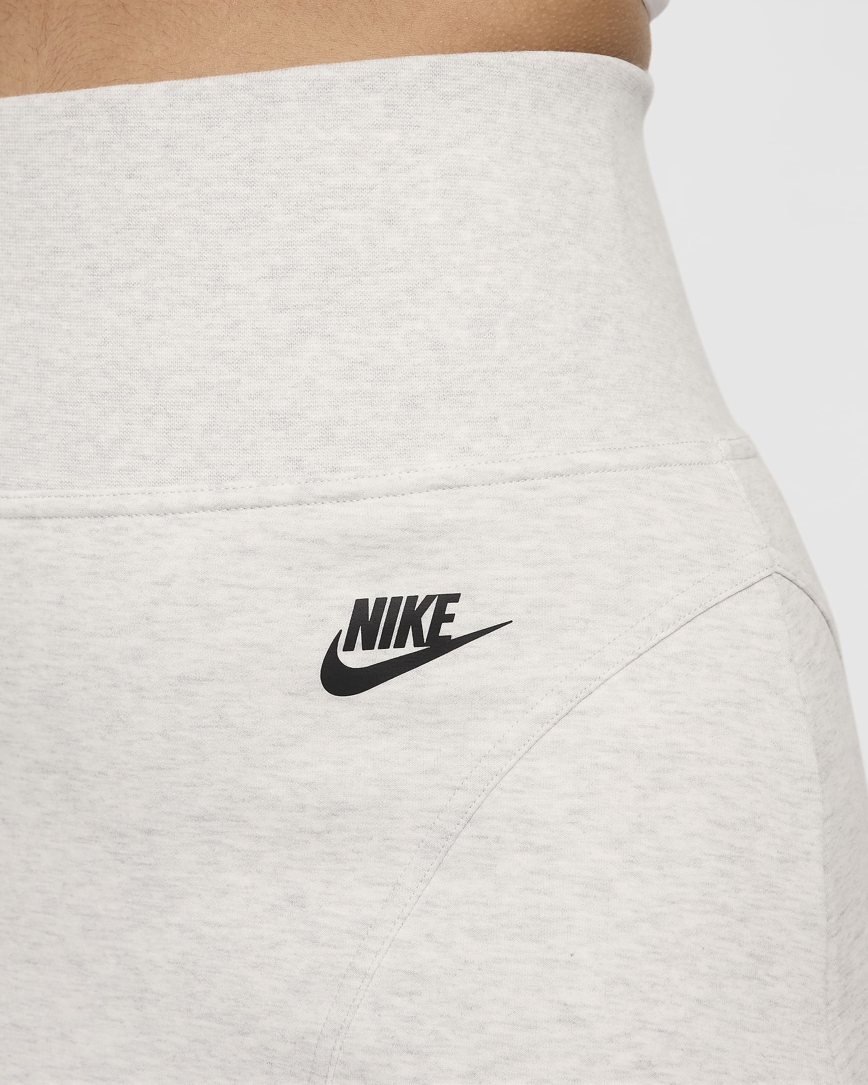 Nike Sportswear Tech Fleece Women's High-Waisted Mini Skirt - Light Grey/Heather/Black