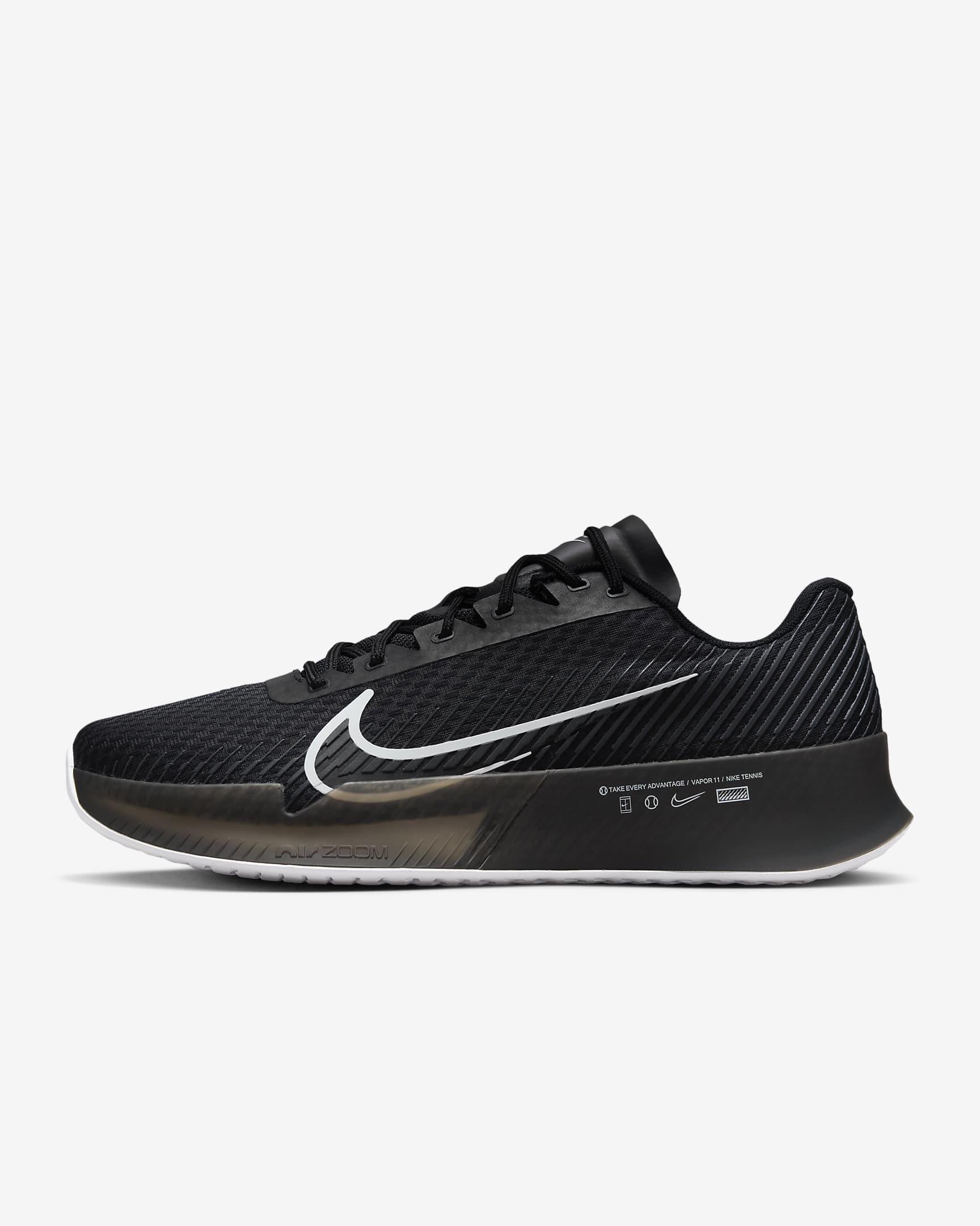 Tennissko för hårt underlag NikeCourt Air Zoom Vapor för män - Svart/Anthracite/Vit