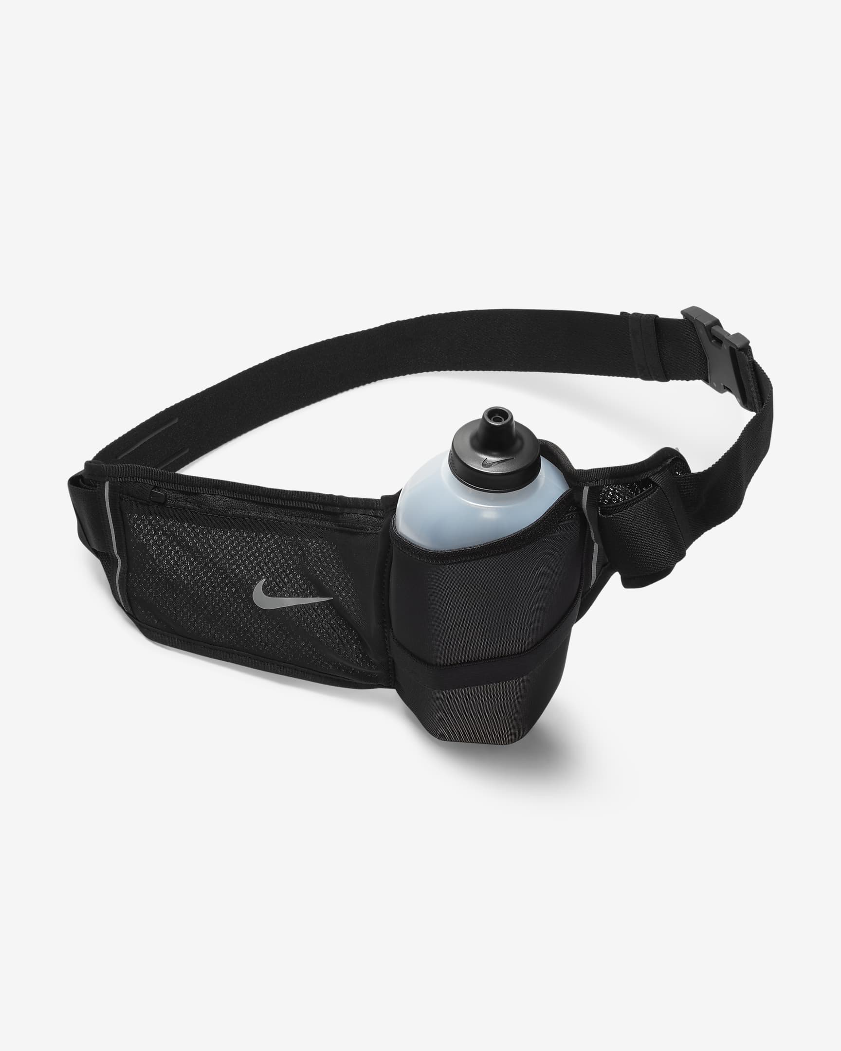 Cinturón de hidratación doble Nike 22 oz Flex Stride.