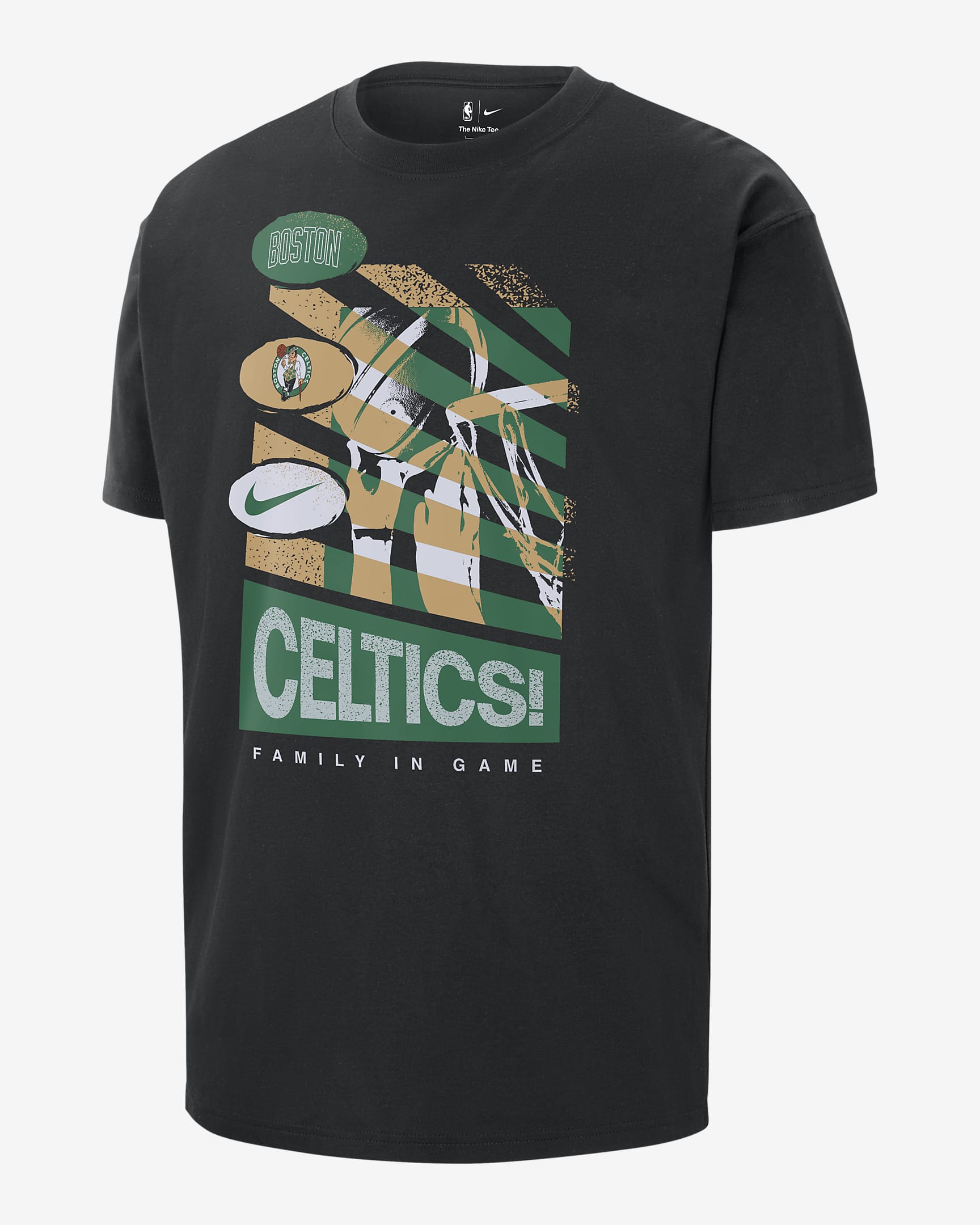 T-shirt NBA Nike Boston Celtics Courtside para homem - Preto