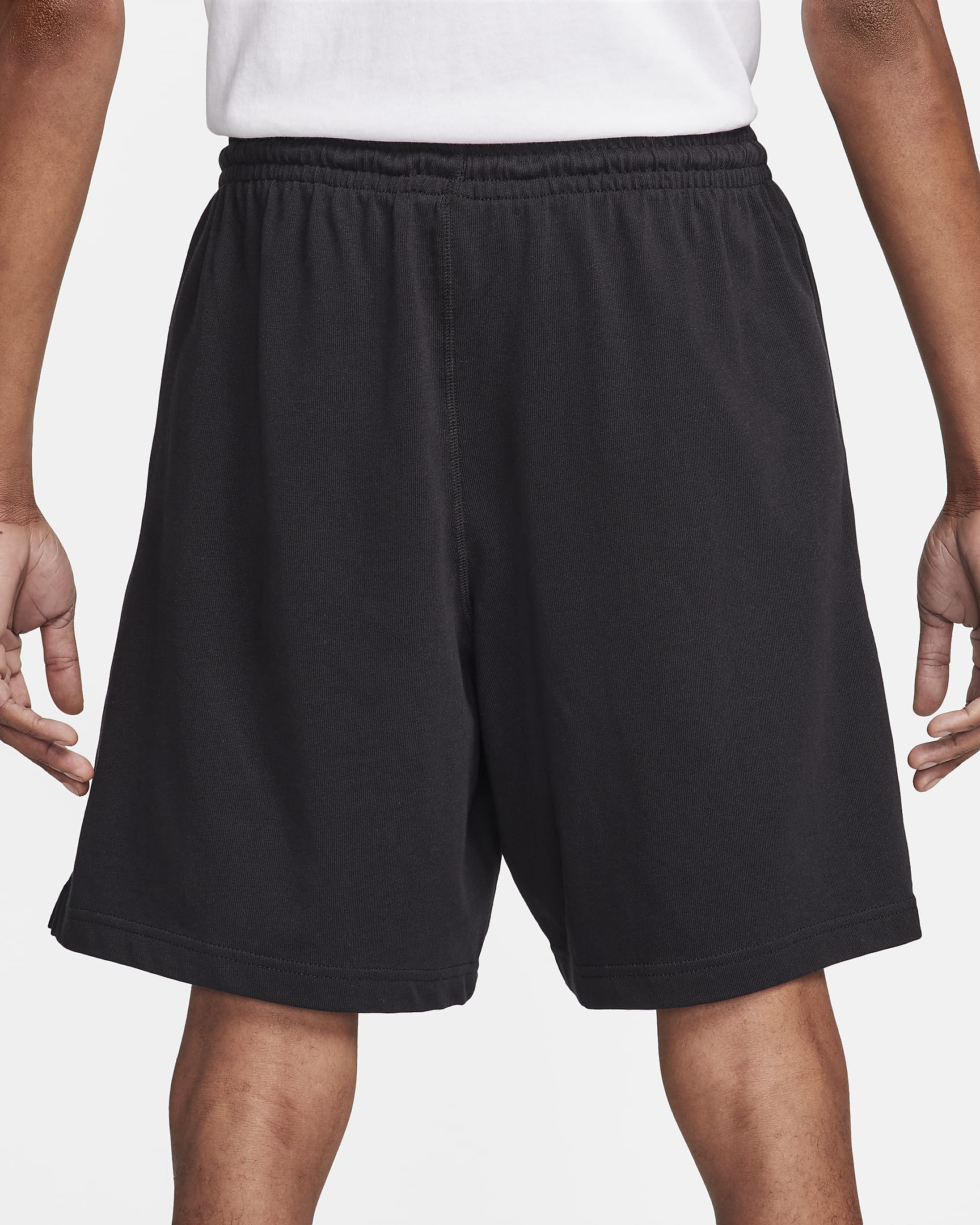 Shorts in maglia Nike Club – Uomo - Nero/Bianco