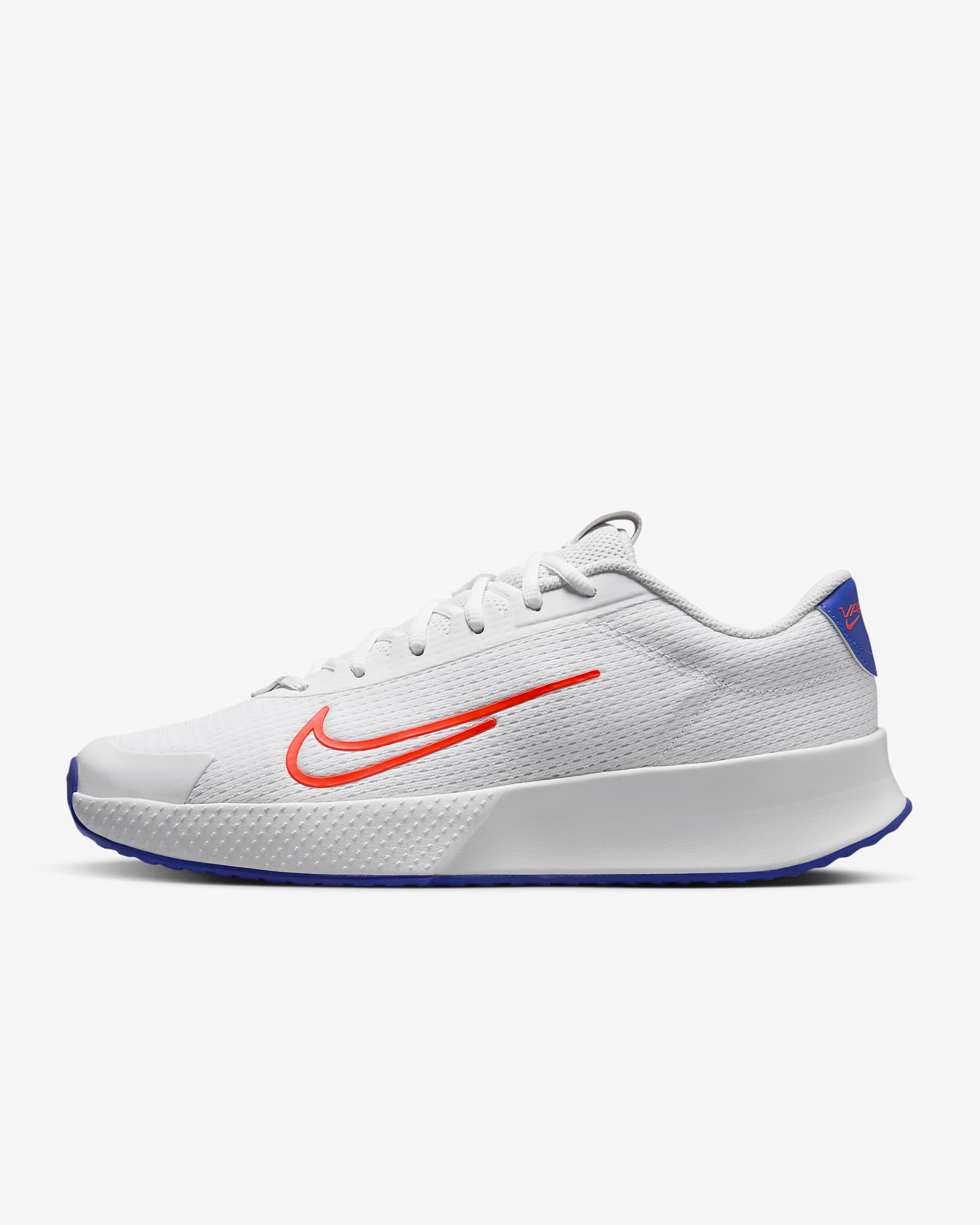 NikeCourt Vapor Lite 2 Men's Hard Court Tennis Shoes - White/Hyper Royal/Hyper Crimson