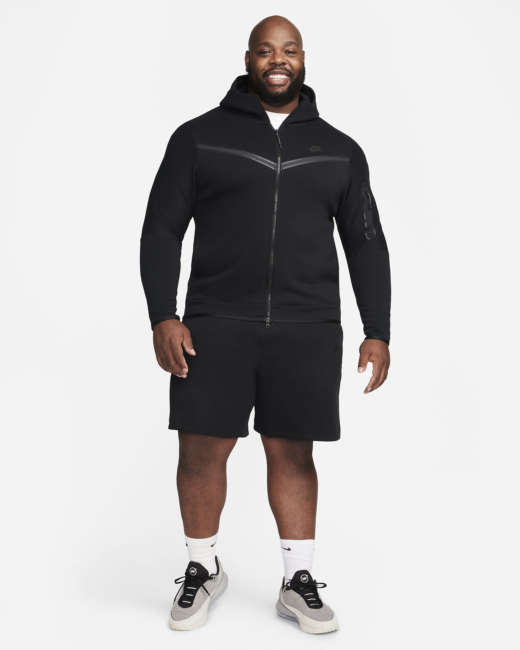 Shorts Nike Sportswear Tech Fleece - Uomo - Nero/Nero