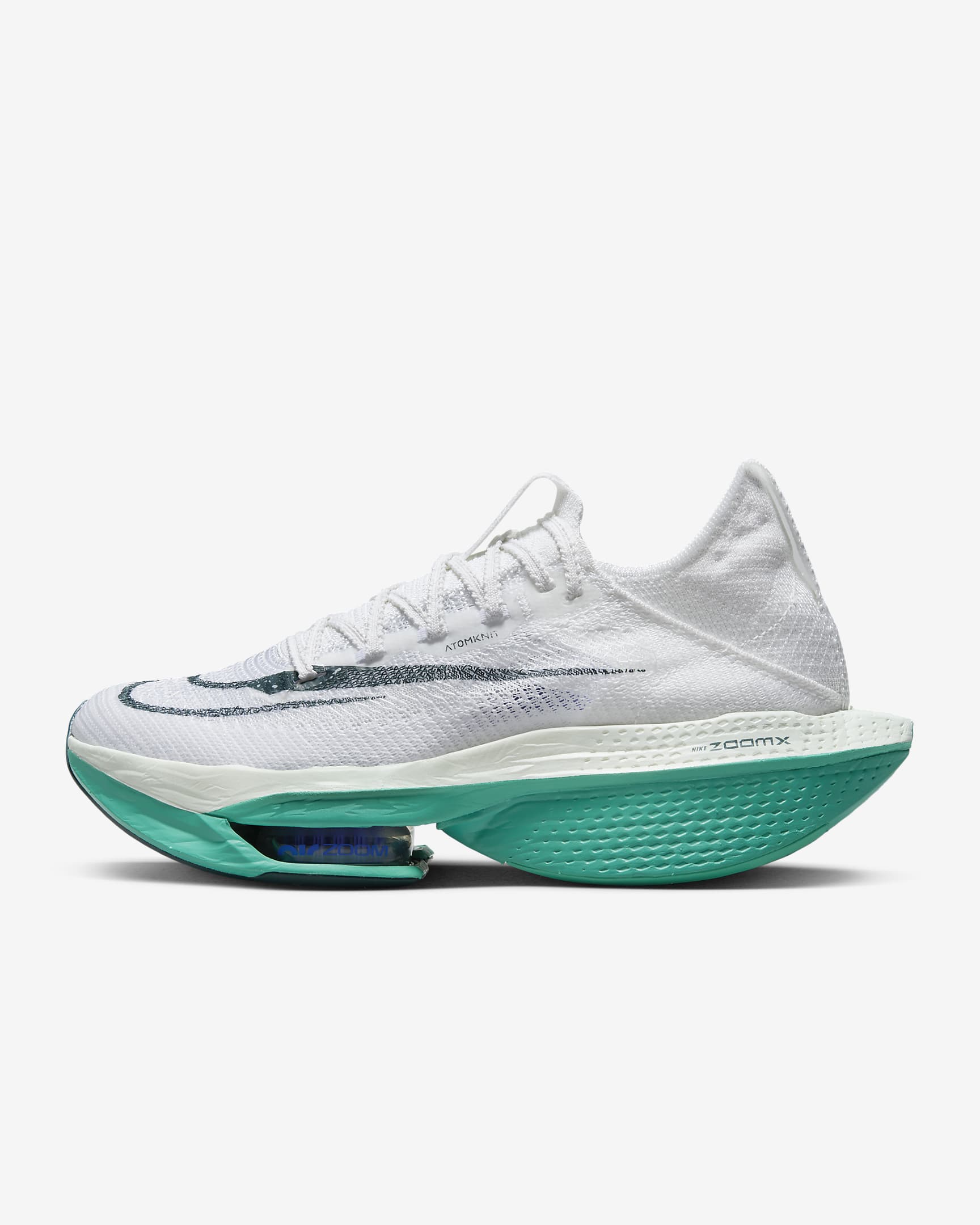 Nike Alphafly 2 Women's Road Racing Shoes - White/Clear Jade/Light Ultramarine/Deep Jungle