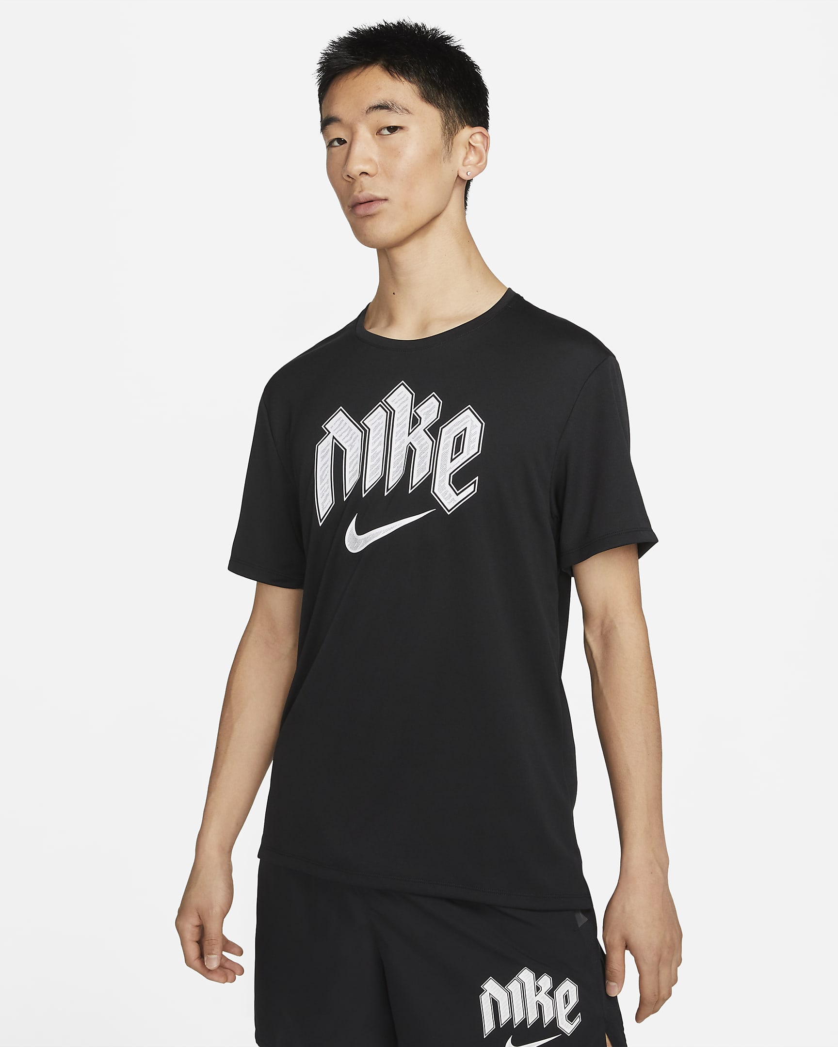 Nike Dri-FIT Run Division Miler Men's Short-Sleeve Running Top - Black