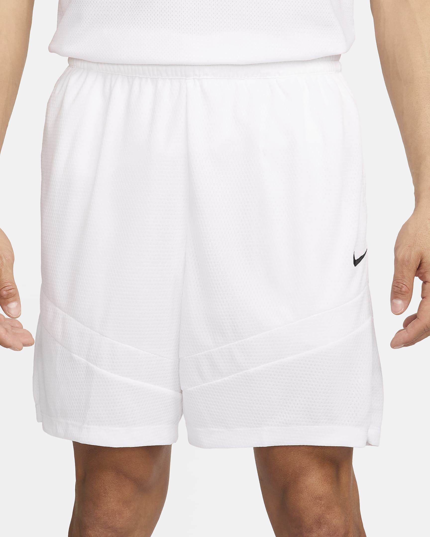 Calções de basquetebol Dri-FIT de 20 cm Nike Icon para homem - Branco/Branco/Branco/Preto