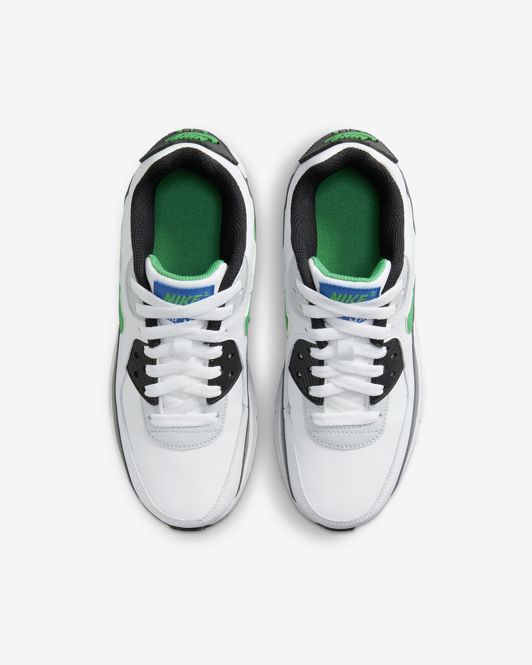 Nike Air Max 90 LTR Big Kids’ Shoes - White/Pure Platinum/Cool Grey/Stadium Green