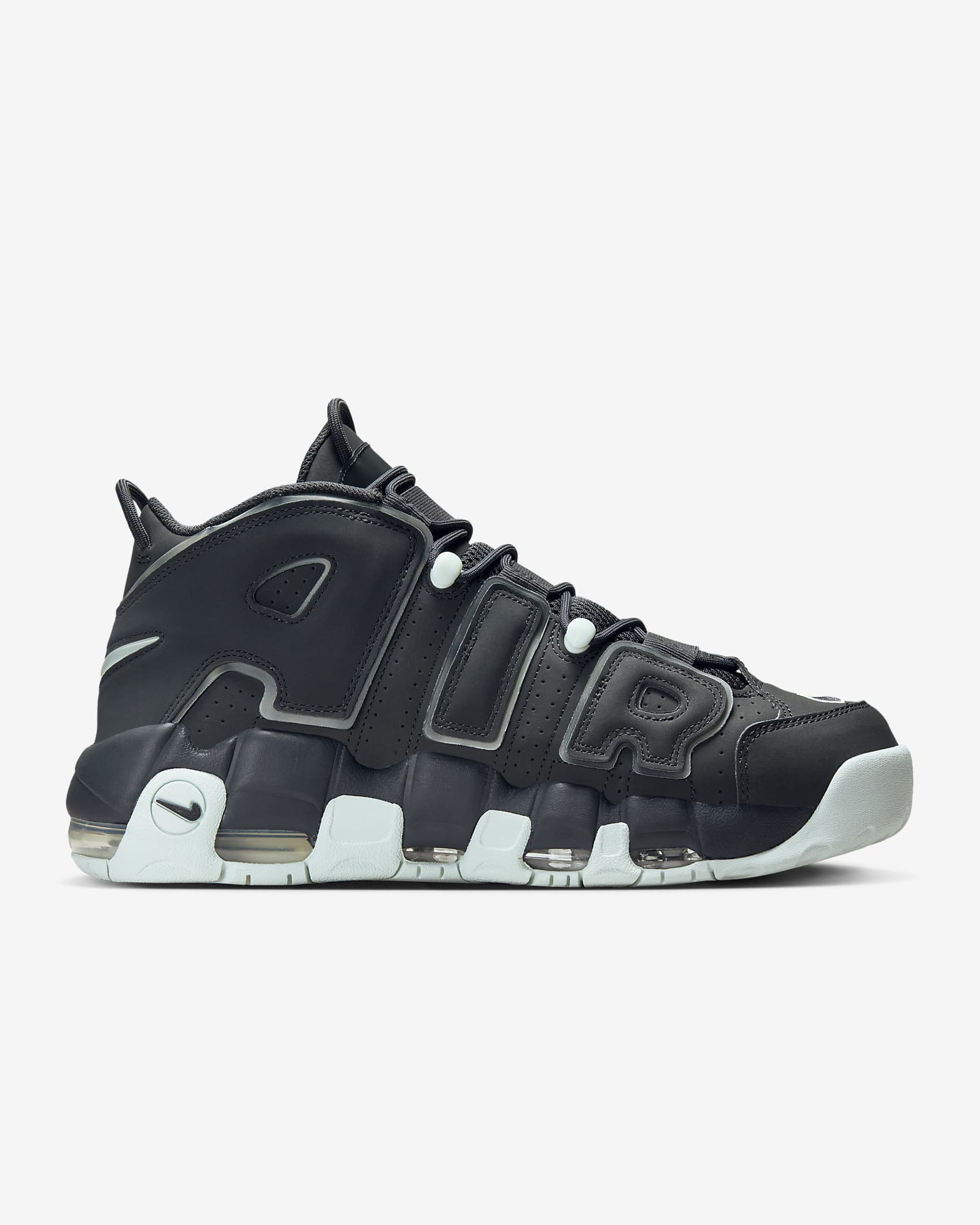 รองเท้าผู้ชาย Nike Air More Uptempo '96 - Dark Smoke Grey/Light Smoke Grey/Barely Green/Dark Smoke Grey