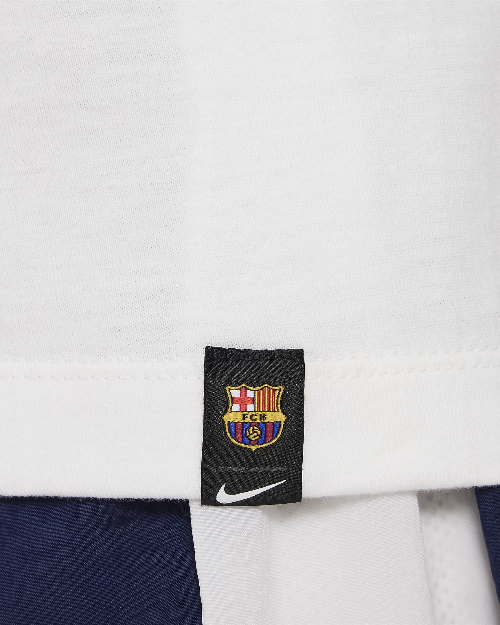 nike fc barcelona 2023 swoosh cream t shirt