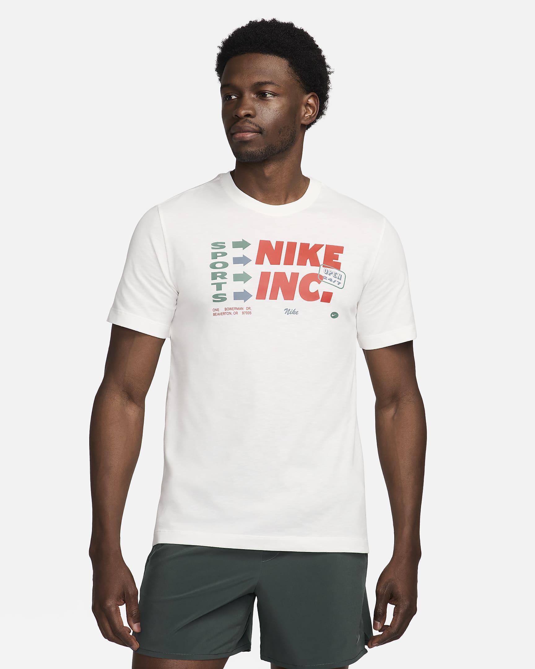 T-shirt de fitness Dri-FIT Nike para homem - Sail