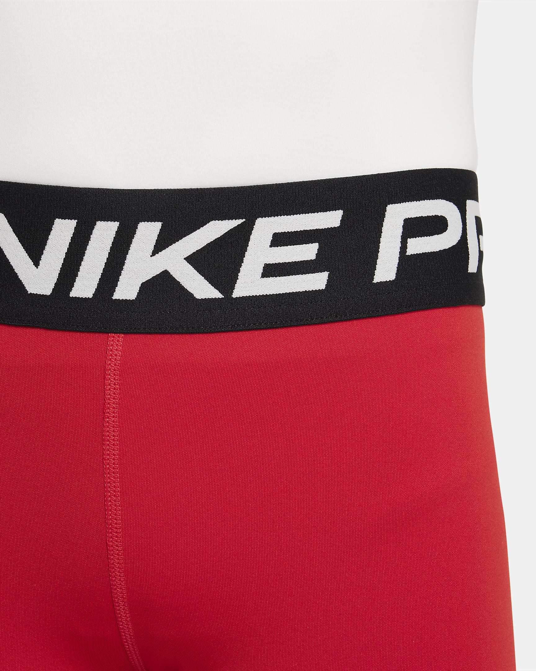 Shorts para niña talla grande Nike Pro - Rojo universitario/Blanco