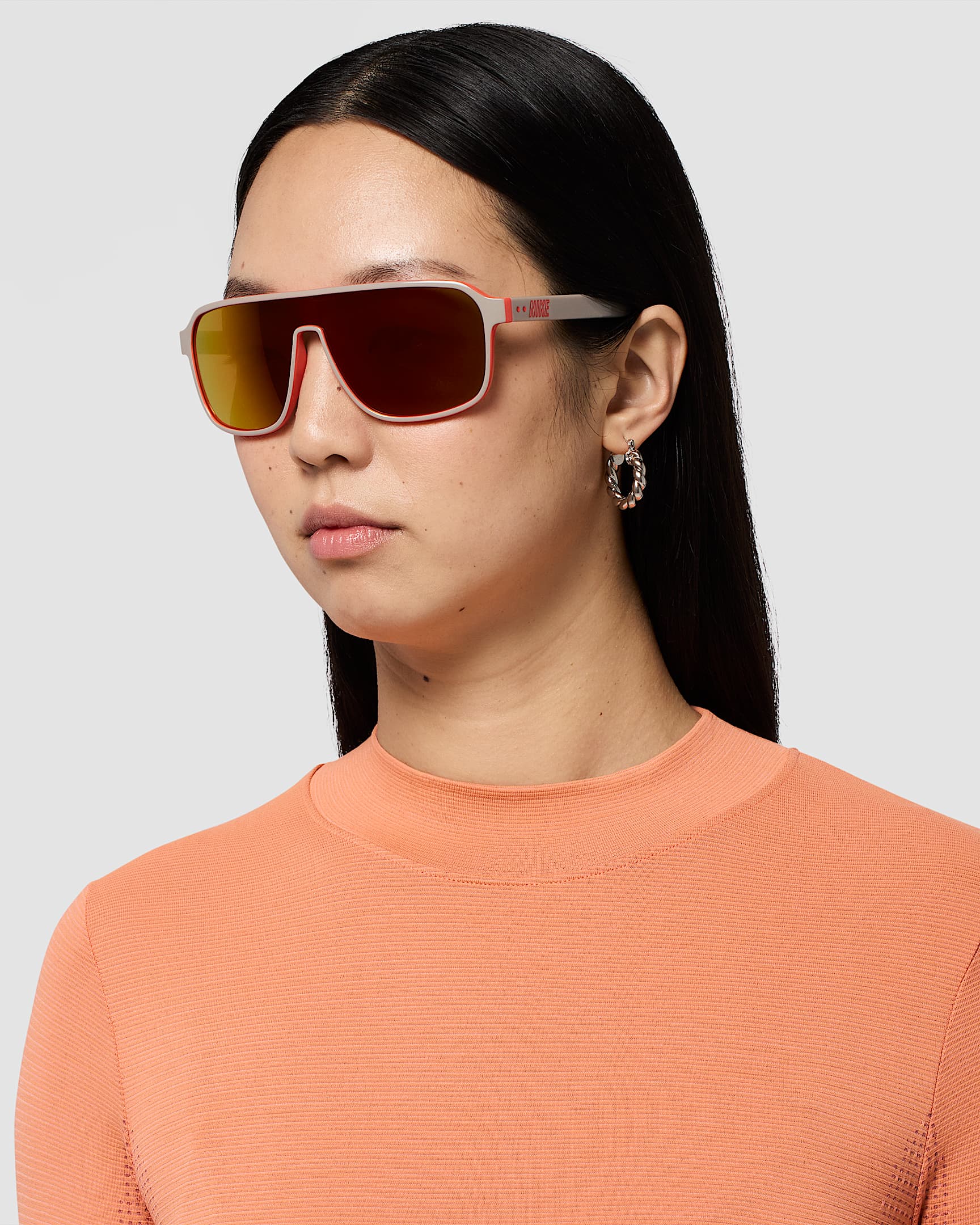 Nike Vintage Flyer Mirrored Sunglasses - College Grey/Orange Flash