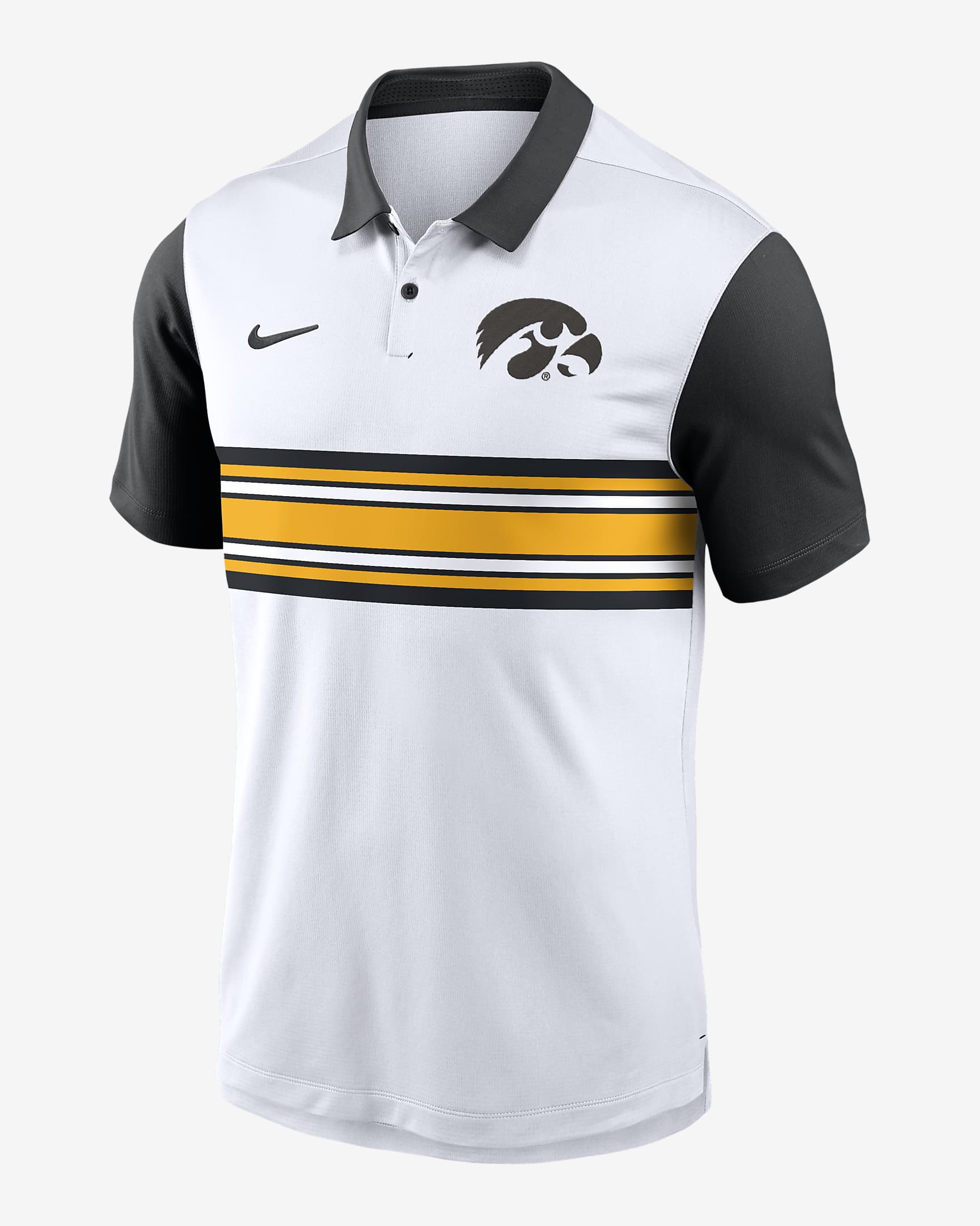 Iowa Hawkeyes Primetime Campus Vapor Men's Nike Dri-FIT College Polo - White