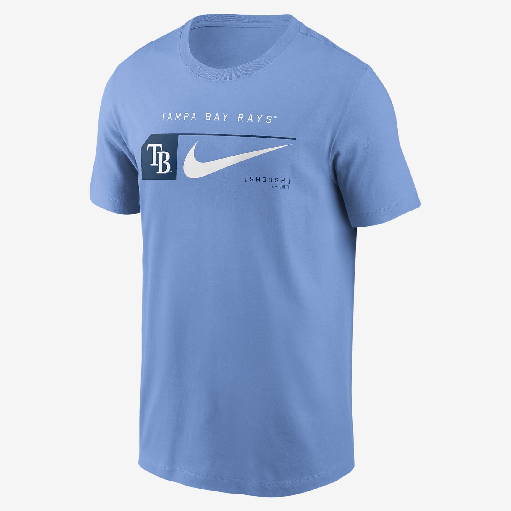 Tampa Bay Rays Team Swoosh Lockup Men's Nike MLB T-Shirt - Blue