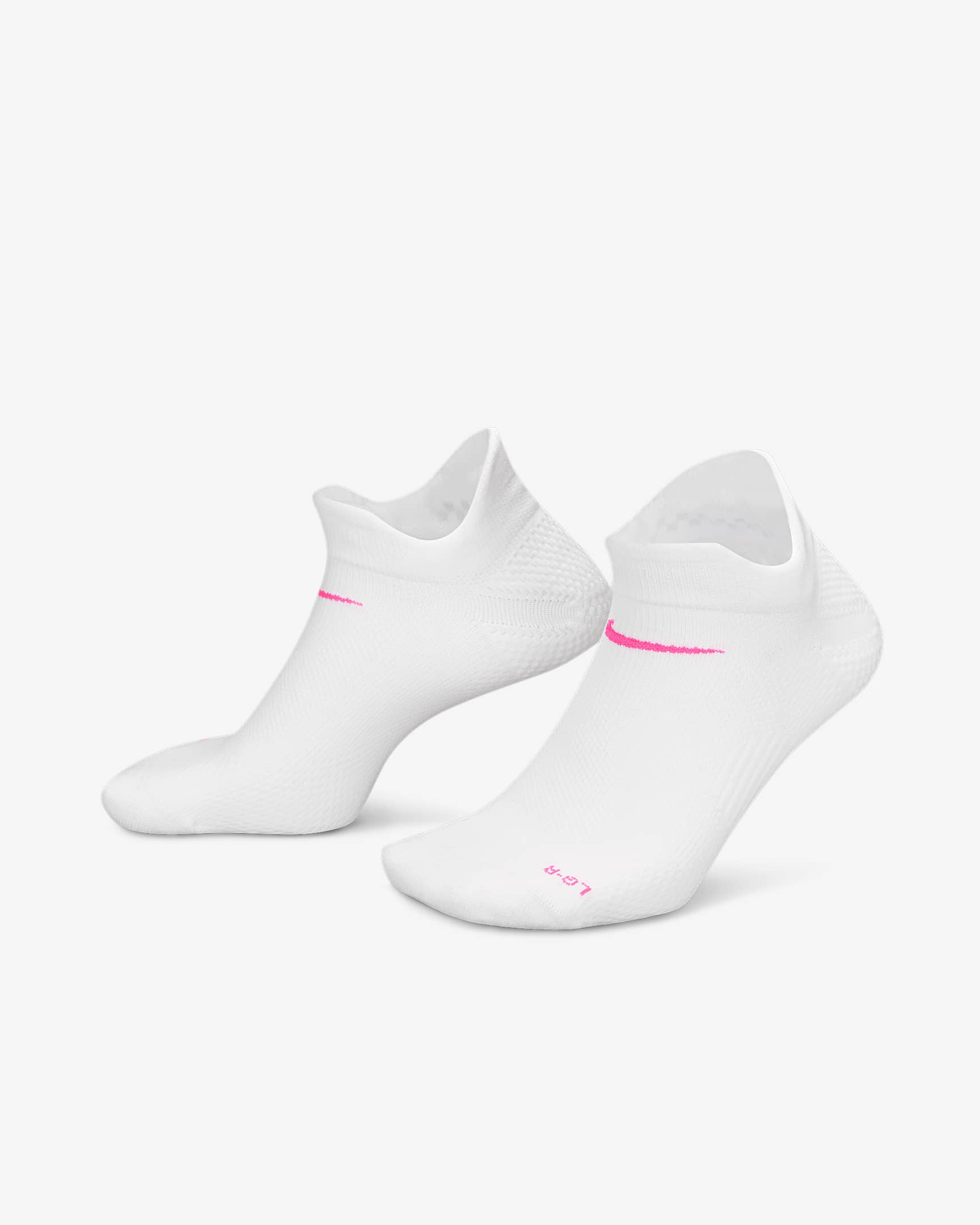 Nike Running Lightweight No-Show Socks (1 Pair) - White/Black/Pure Platinum/Hyper Pink