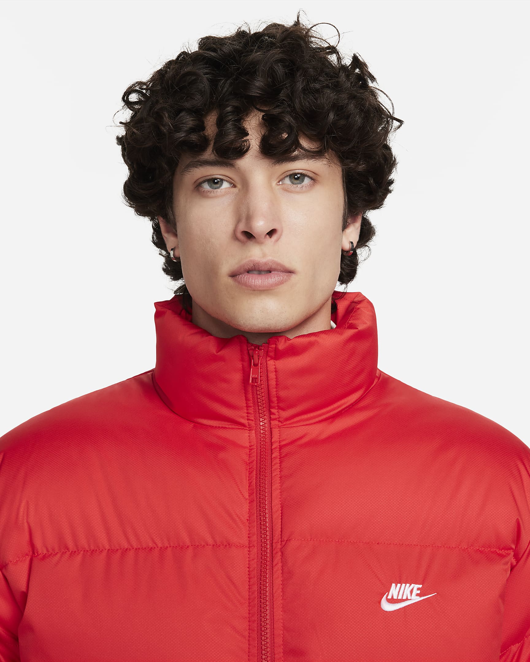 Nike Sportswear Club Men's Puffer Jacket - University Red/White