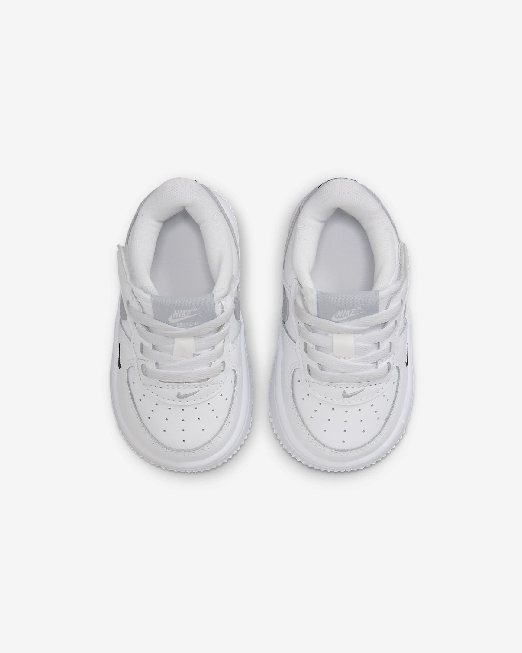 Nike Force 1 Low EasyOn schoenen voor baby's/peuters - Wit/Zwart/Wolf Grey