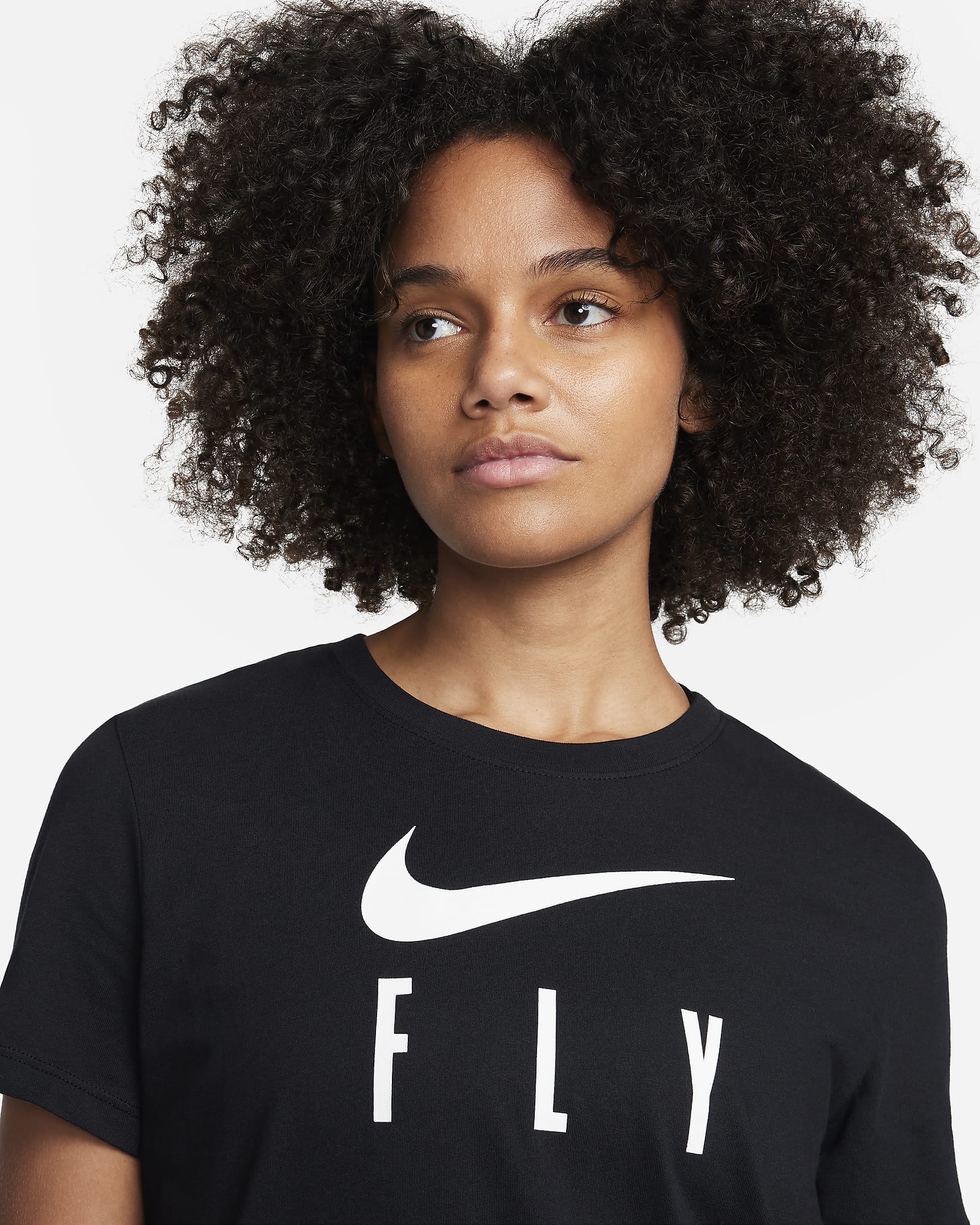 Γυναικείο T-Shirt Dri-FIT με σχέδιο Nike Swoosh Fly - Μαύρο