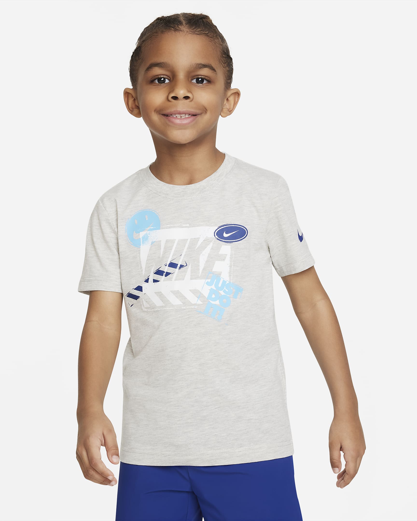Nike Hazard Stamp Tee Little Kids' T-Shirt - Grey Heather