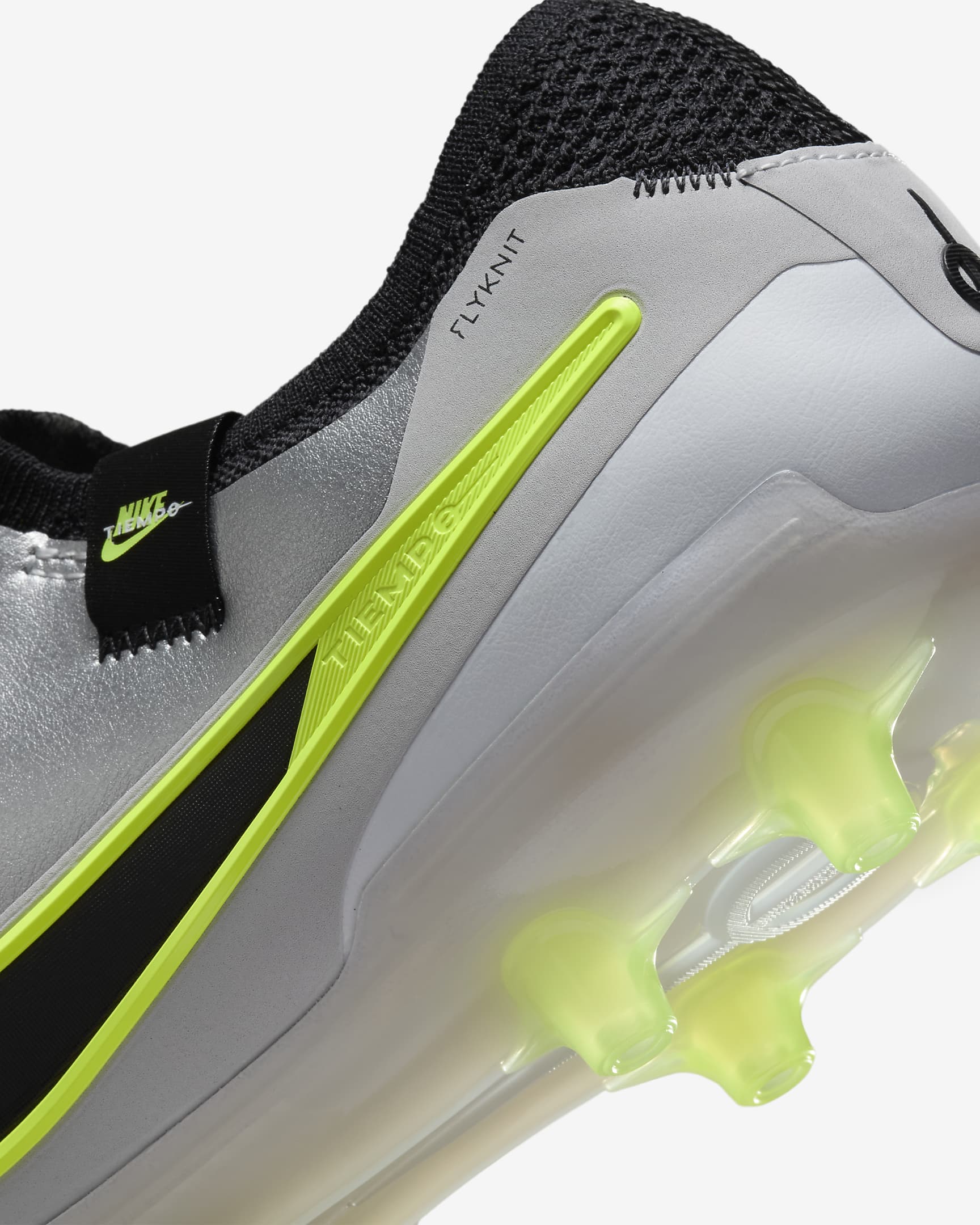 Nike Tiempo Legend 10 Elite Artificial-Grass Football Boot - Metallic Silver/Volt/Black