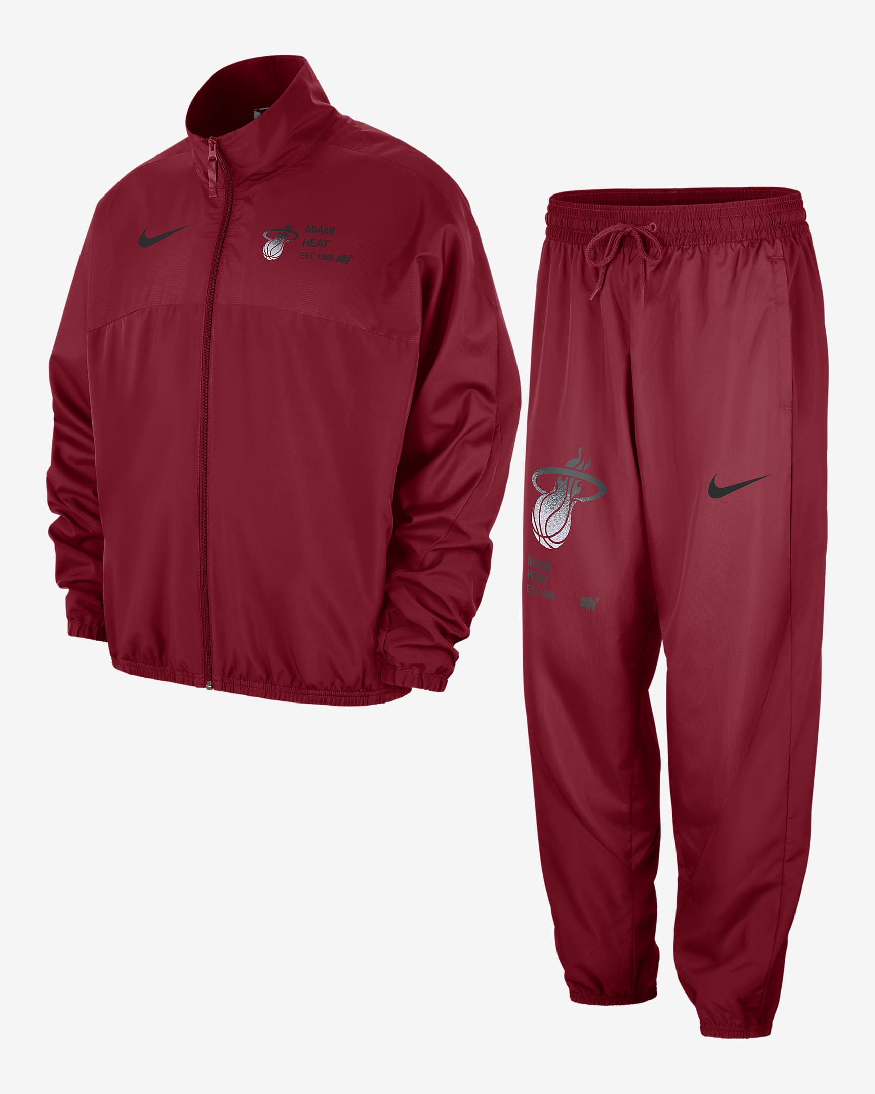 Miami Heat Starting 5 Courtside Nike NBA-tracksuit med grafik til mænd - Tough Red/Tough Red/Tough Red