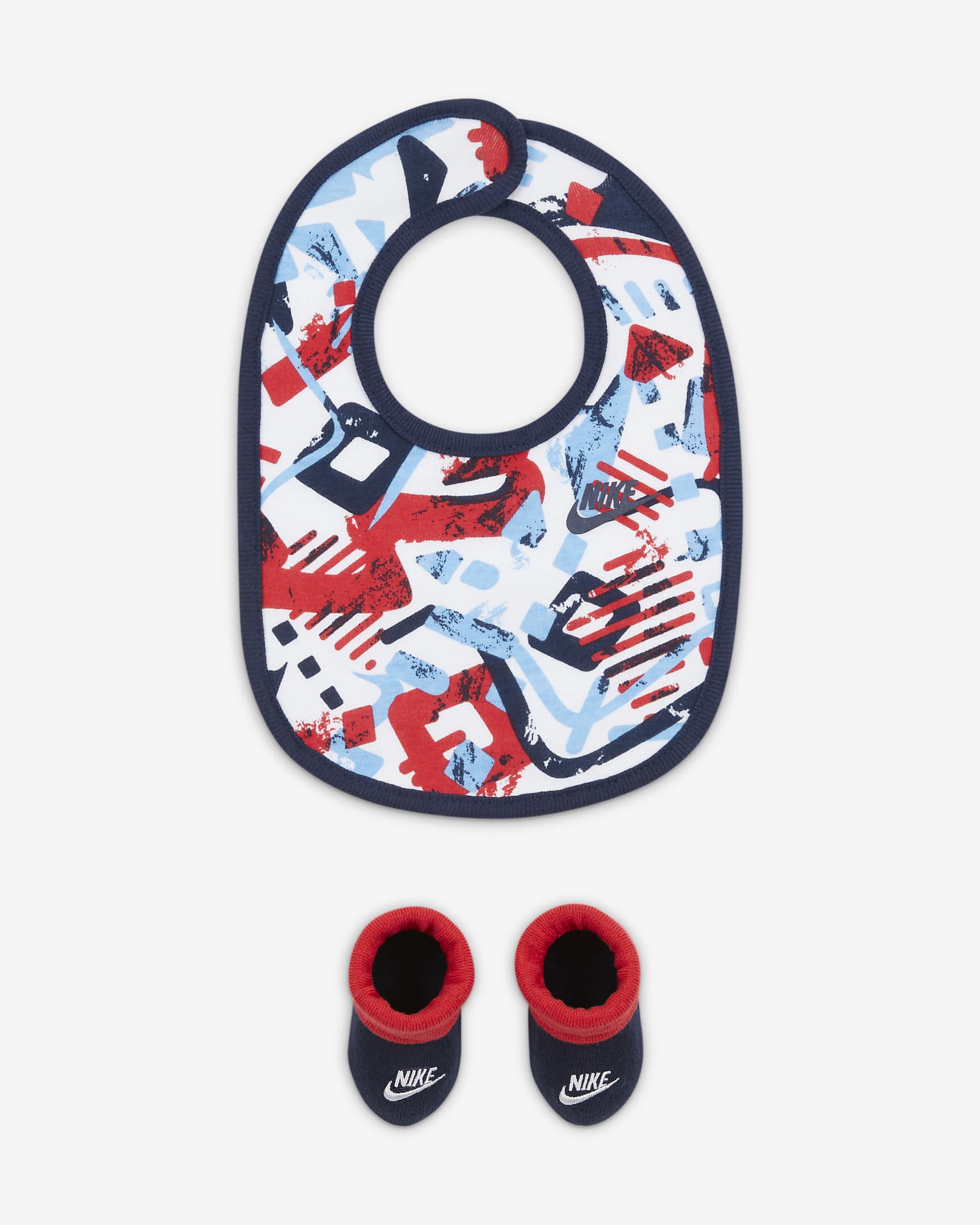 Nike Baby (06M) Bib and Booties Set.