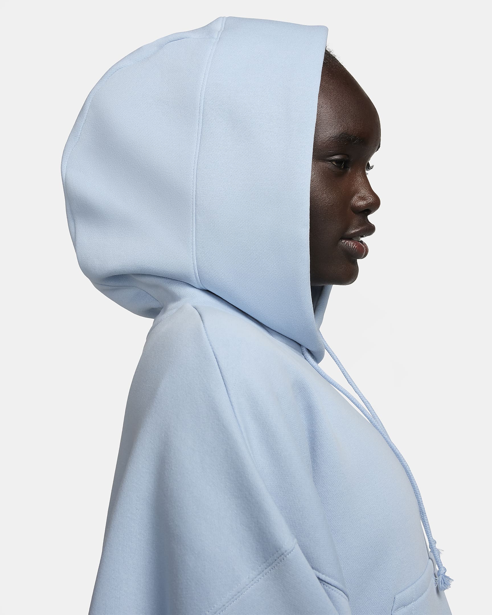 Nike Sportswear Phoenix Fleece Women's Over-Oversized Pullover Hoodie - Light Armory Blue/Sail