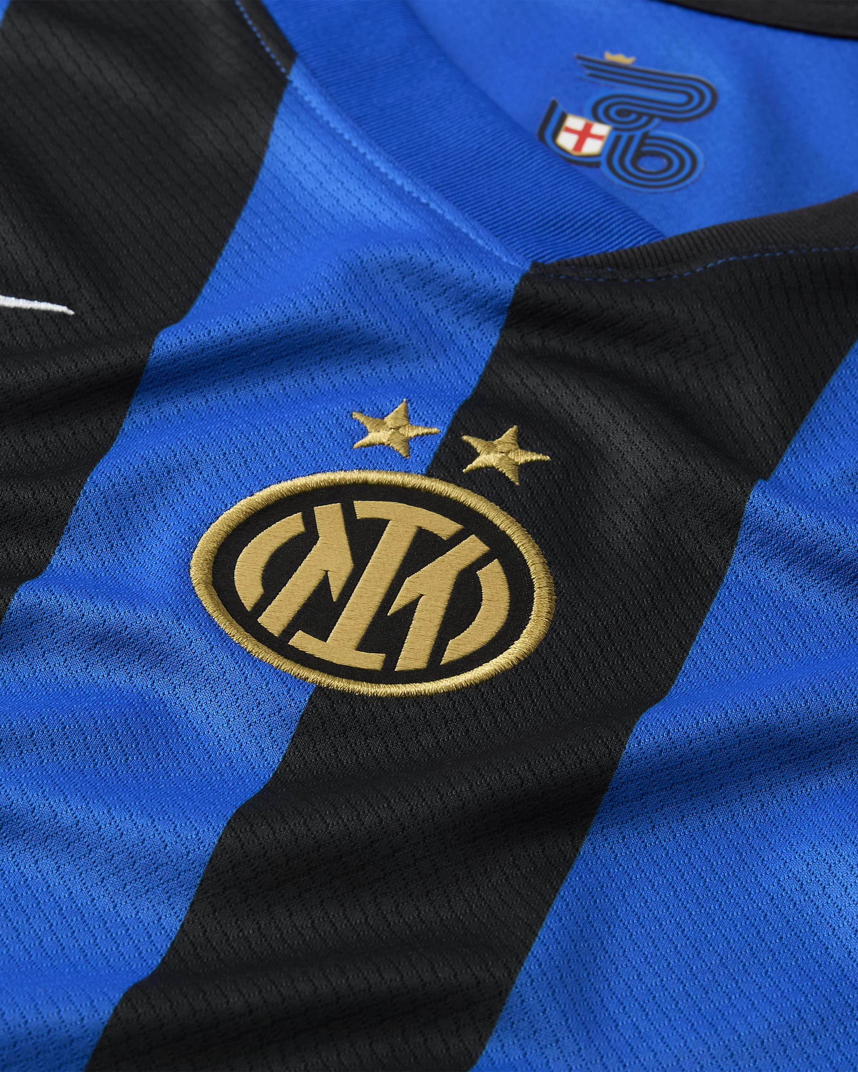 Inter Mailand 2024/25 Stadium Home Replika-Fußballtrikot mit Dri-FIT-Technologie (Damen) - Lyon Blue/Schwarz/Lyon Blue/Weiß