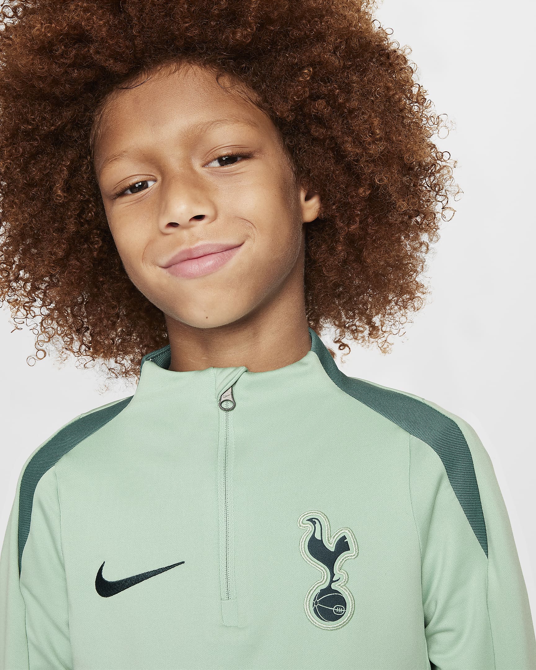 Camisola de treino de futebol Nike Dri-FIT do terceiro equipamento Strike Tottenham Hotspur Júnior - Verde Enamel/Bicoastal/Faded Spruce