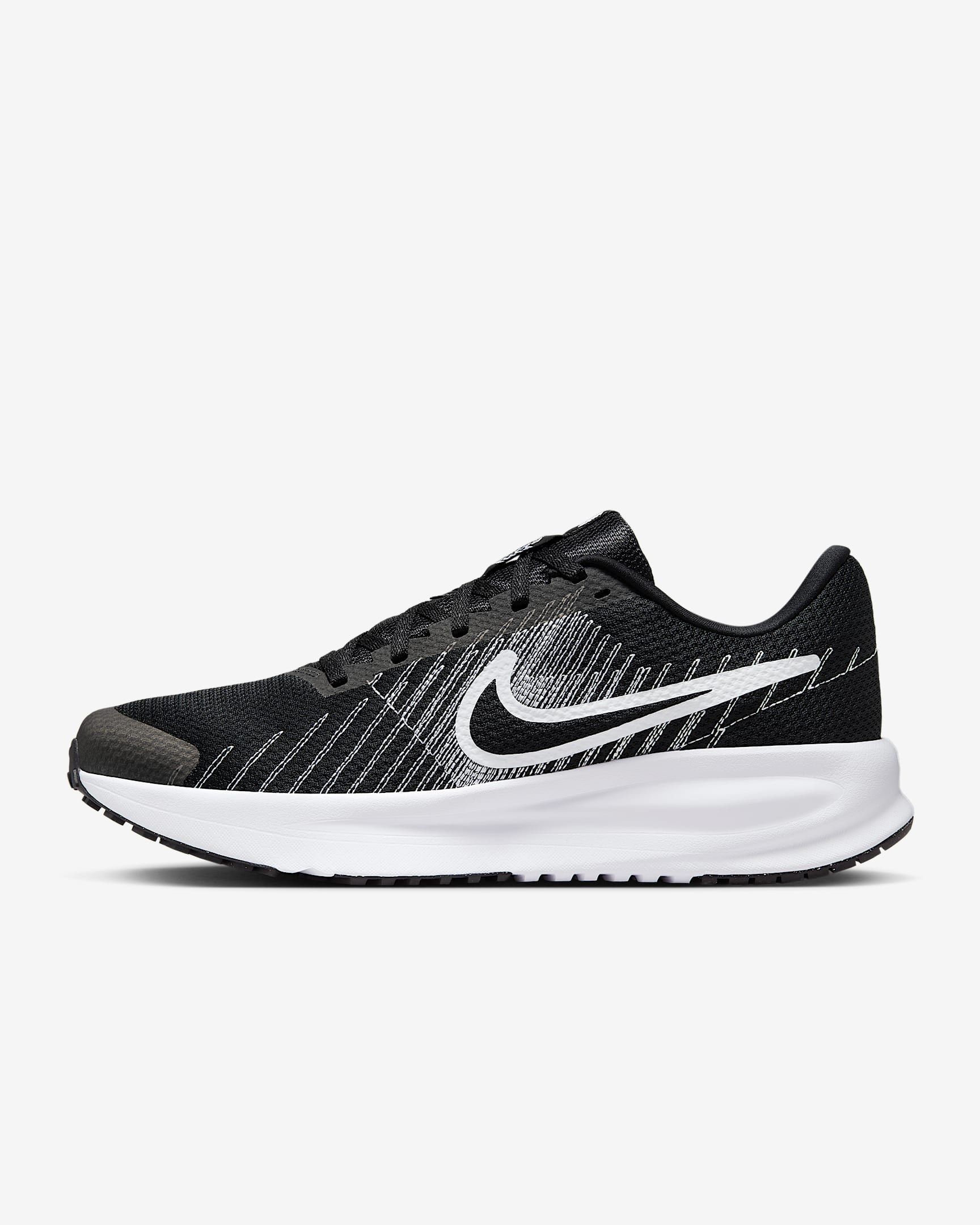 Nike Run Defy hardloopschoenen voor heren (straat) - Zwart/Wit