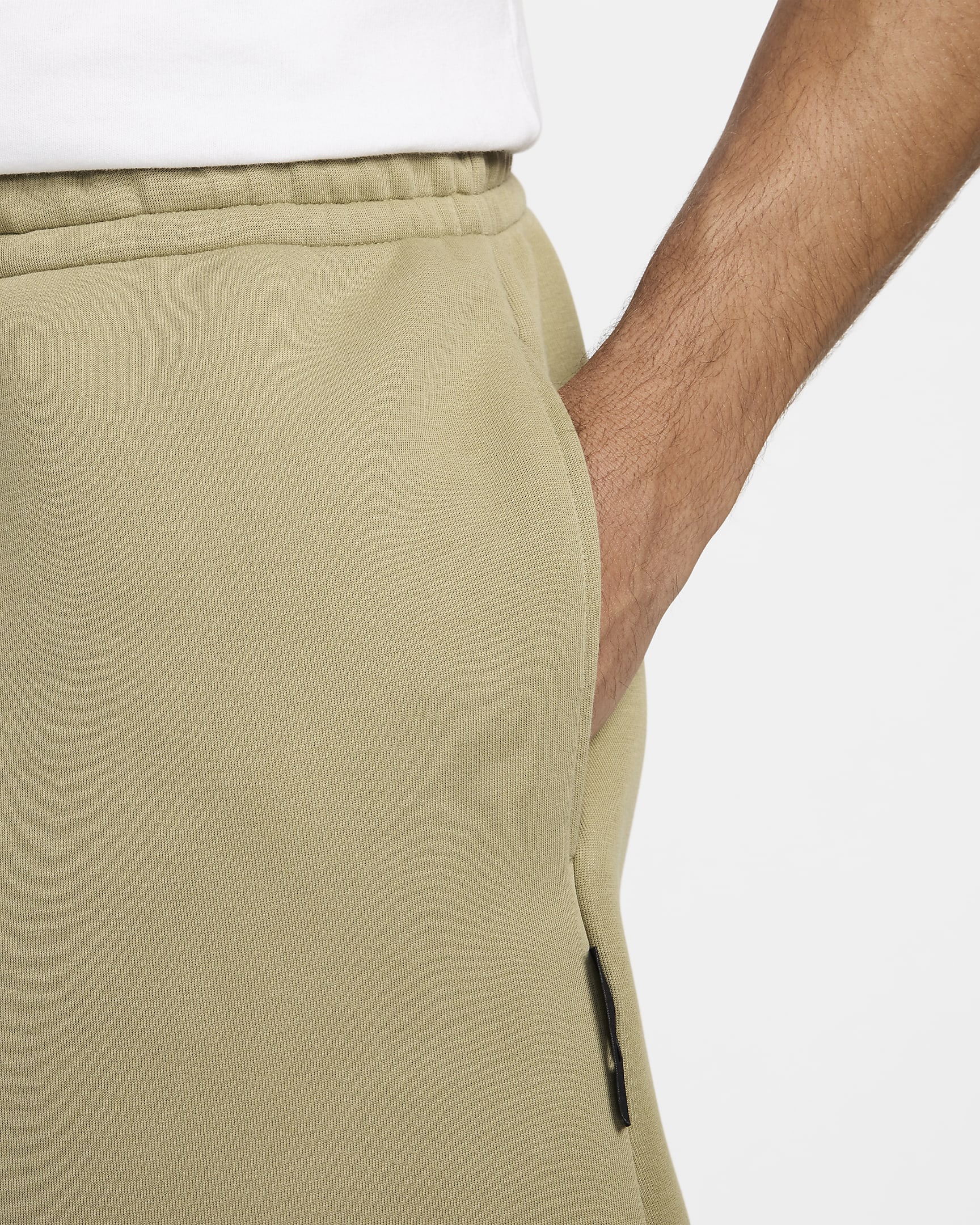 Calções de lã cardada Nike Tech para homem - Neutral Olive/Neutral Olive