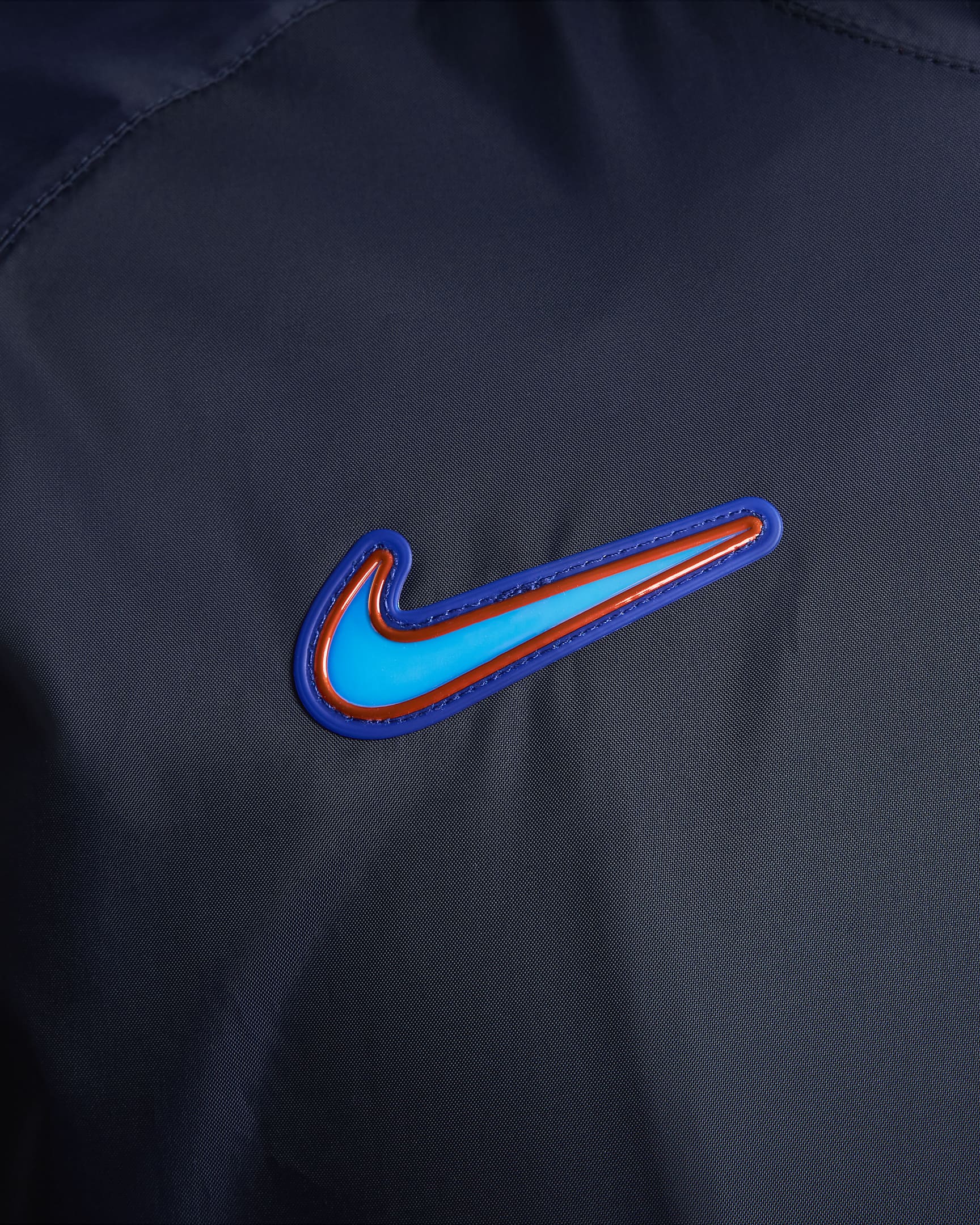 Tracksuit Chelsea FC Nike Football med huva i vävt material för män - Obsidian/Obsidian/Vit