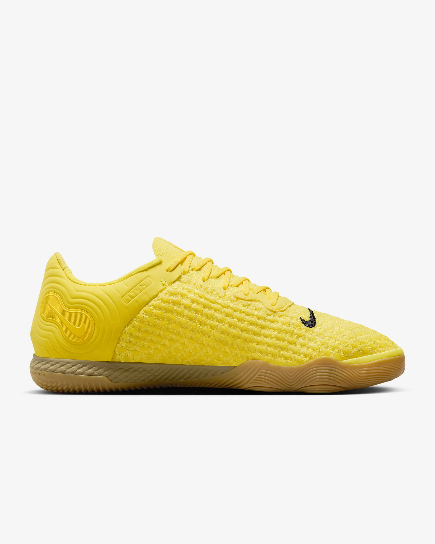 Tacos de fútbol low para cancha cubierta Nike React Gato - Amarillo opti/Marrón claro goma/Negro