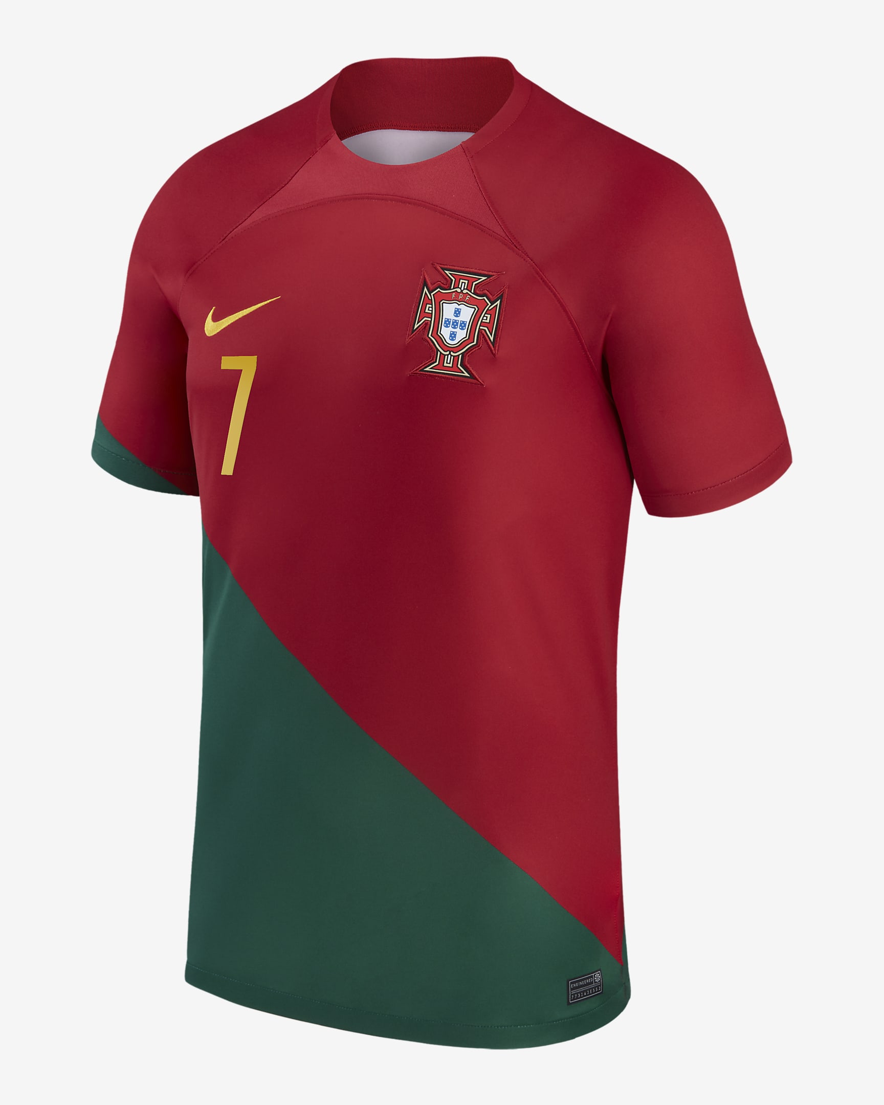 Jersey de fútbol Nike Dri-FIT de la selección nacional de Portugal local 2022/23 Stadium (Cristiano Ronaldo) para hombre - Rojo