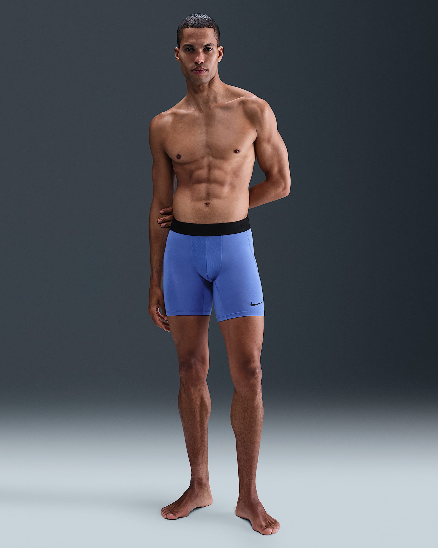 Nike Pro Men's Dri-FIT Fitness Shorts - Comet Blue/Black