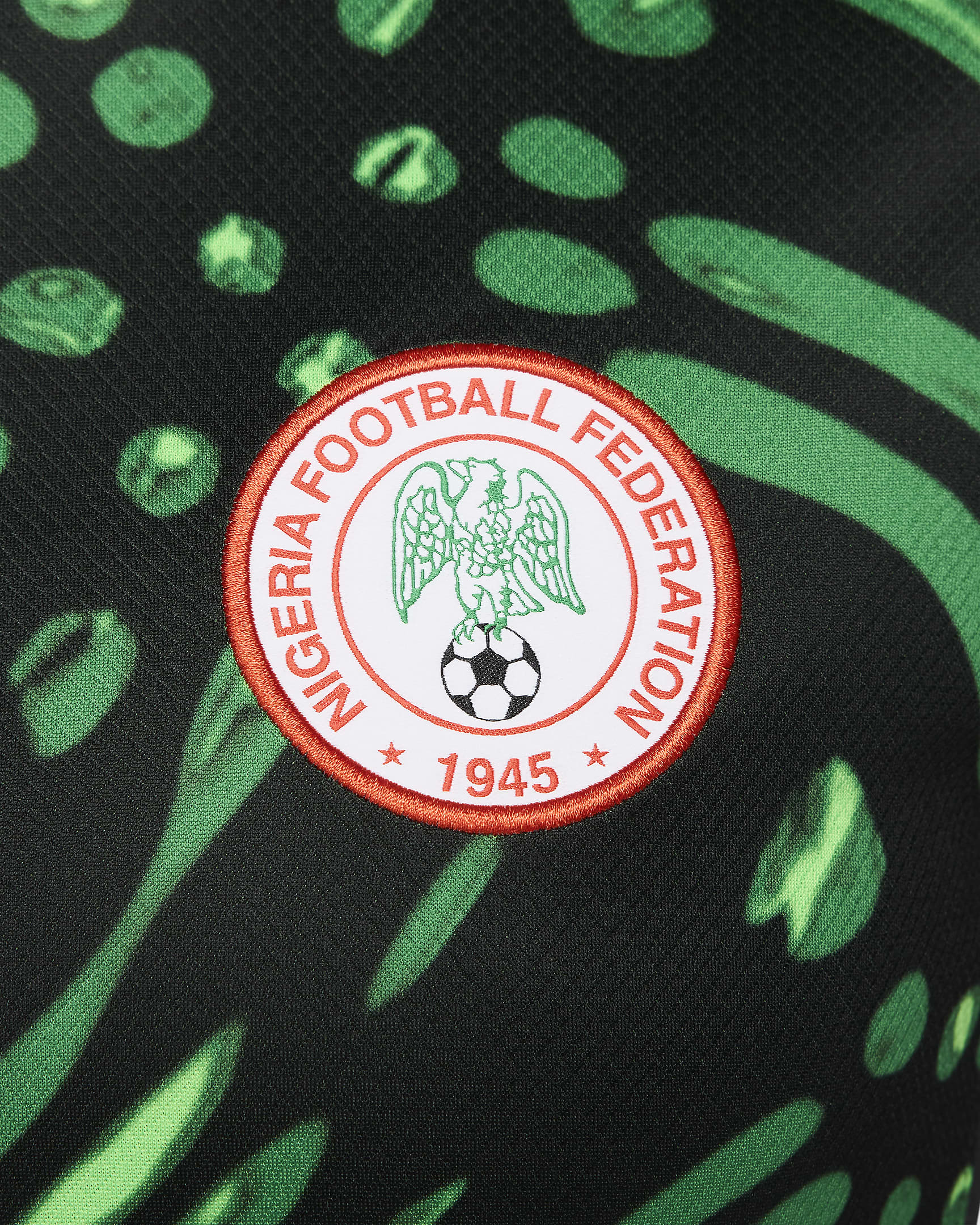 Nigeria 2024/25 Stadium Nike Dri-FIT Replica fotballdrakt til dame (damelaget, bortedrakt) - Svart/Lucky Green/Hvit