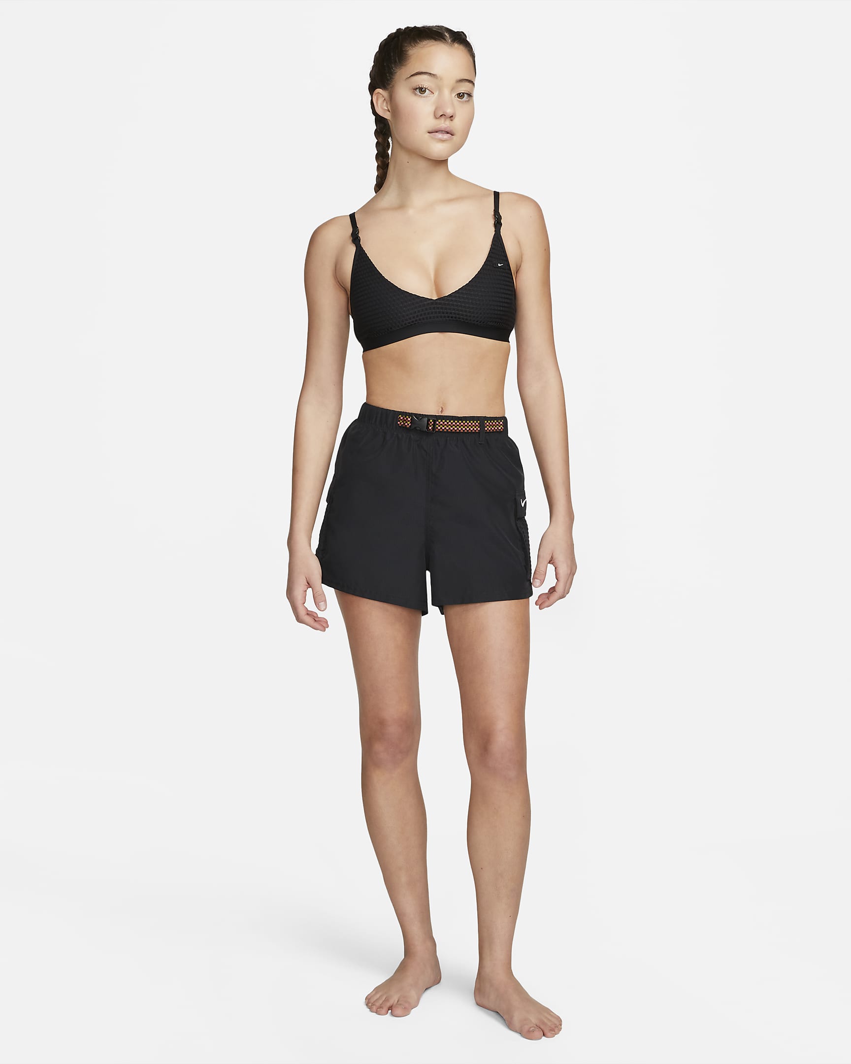 Shorts de natación cargo para mujer Nike - Negro