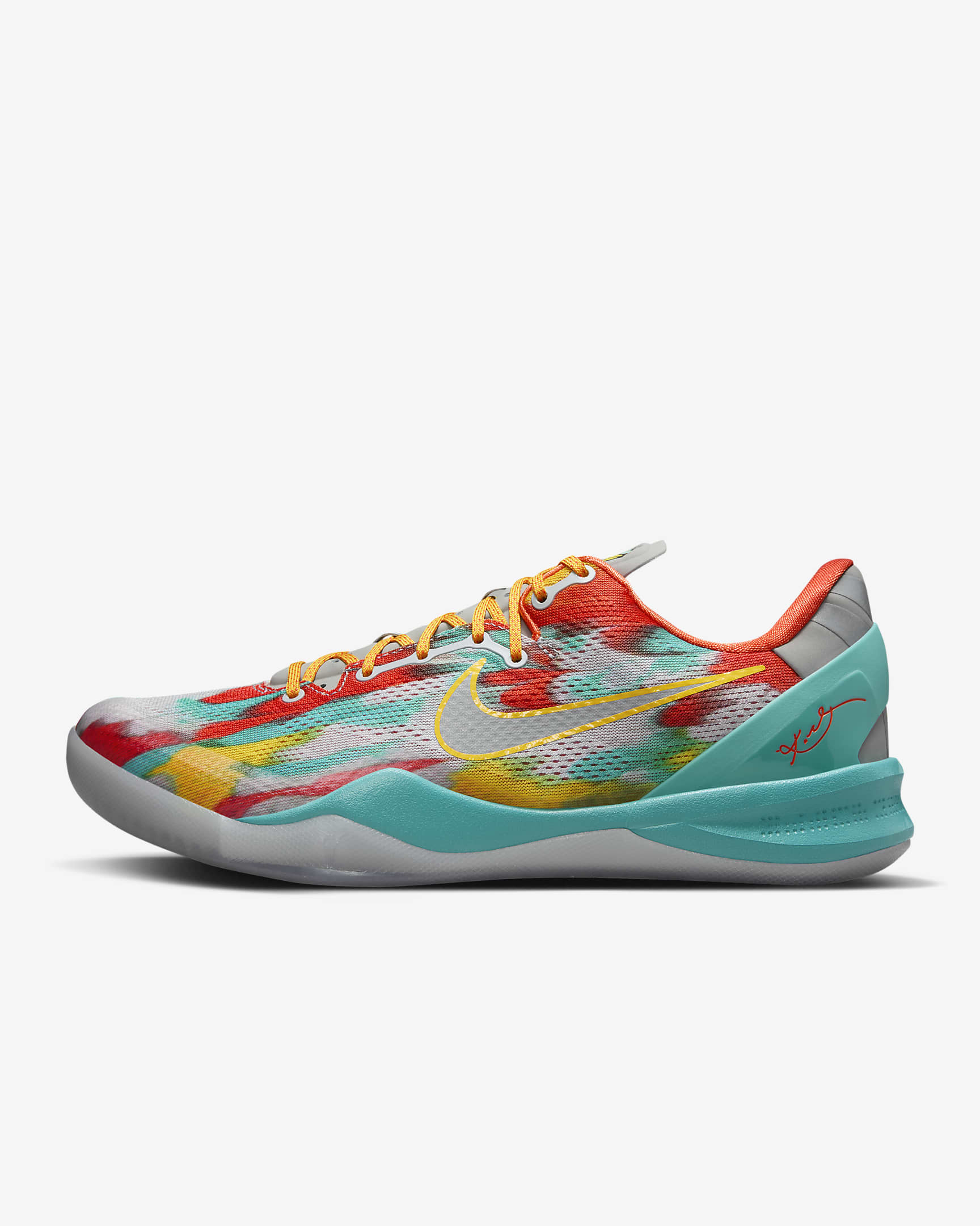 Kobe VIII Protro 'Venice Beach' Basketball Shoes - Stadium Grey/Tour Yellow/Metallic Silver