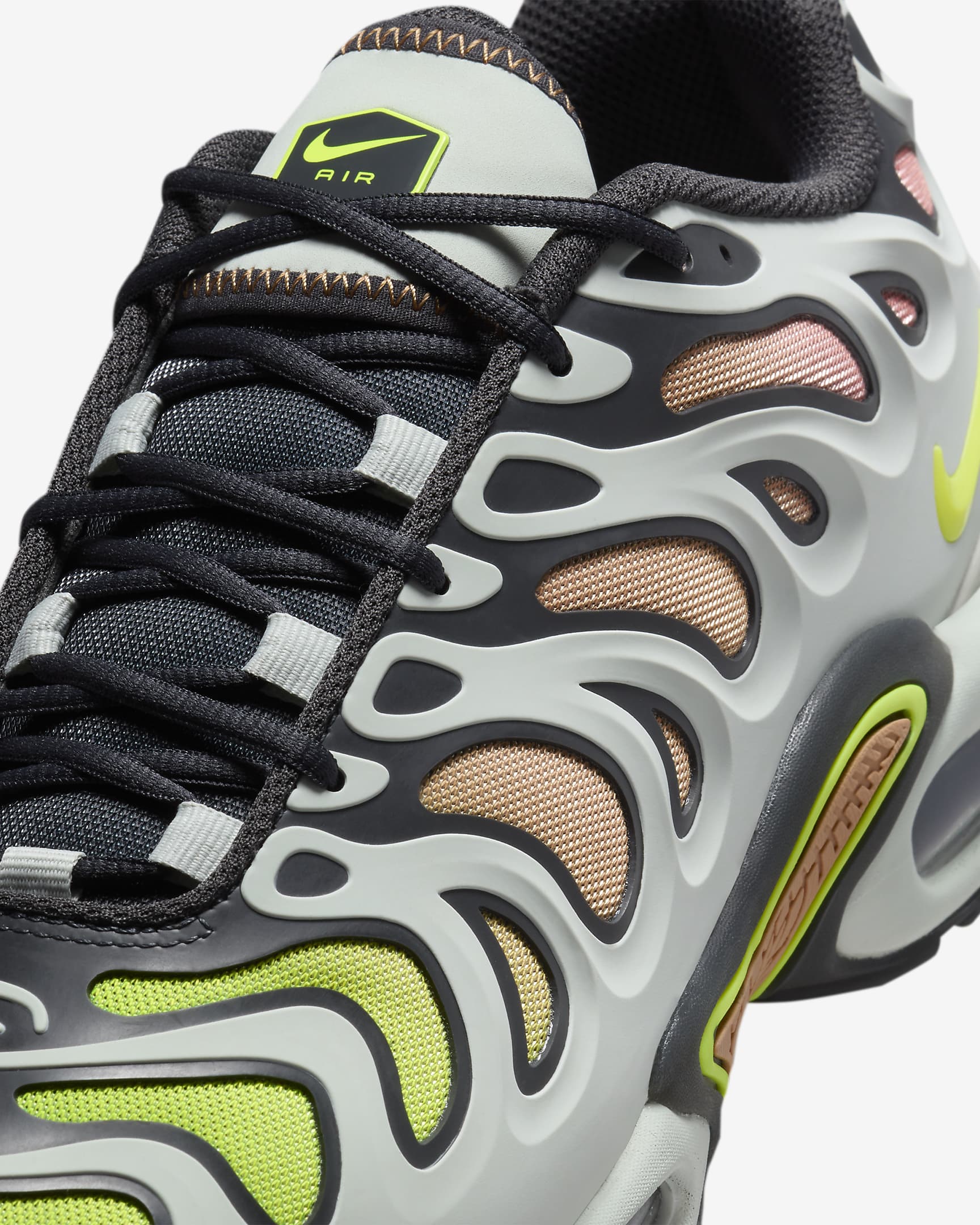 Nike Air Max Plus Drift Men's Shoes - Light Silver/Dark Smoke Grey/Amber Brown/Volt