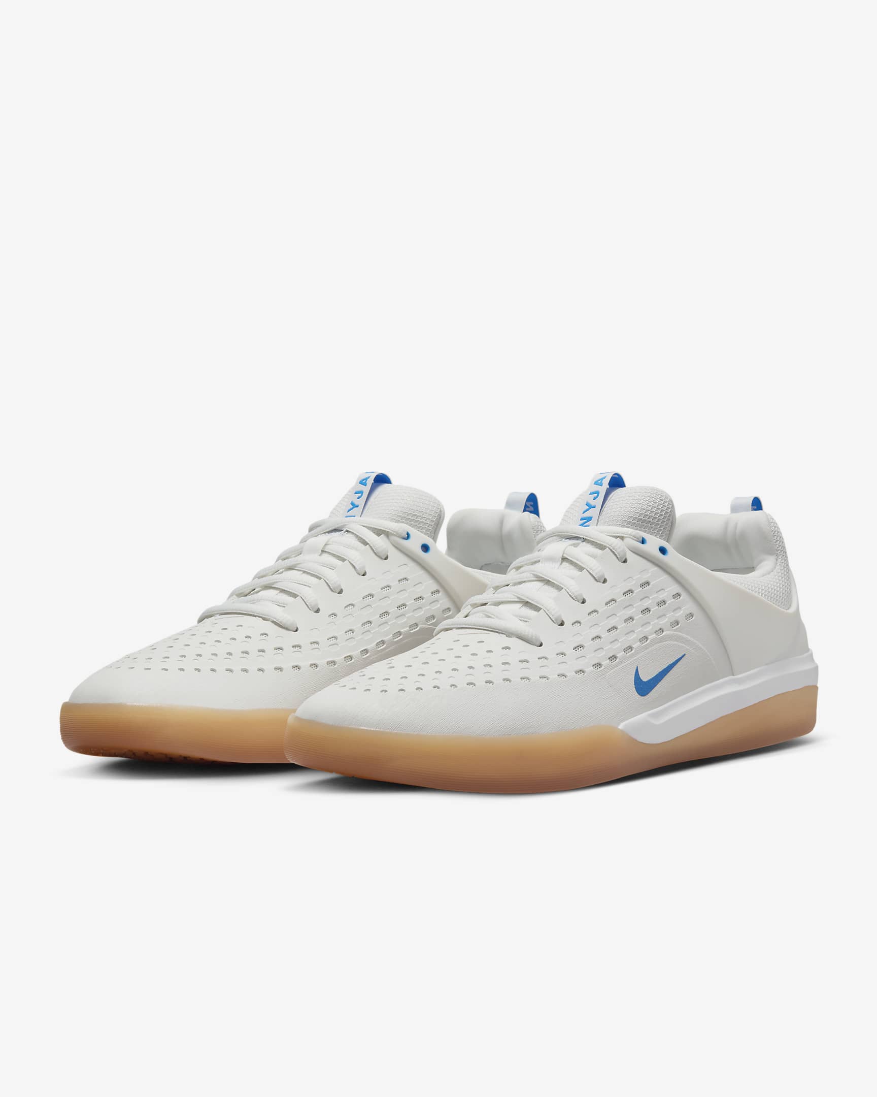 รองเท้าสเก็ตบอร์ด Nike SB Zoom Nyjah 3 - Summit White/Summit White/ขาว/Photo Blue