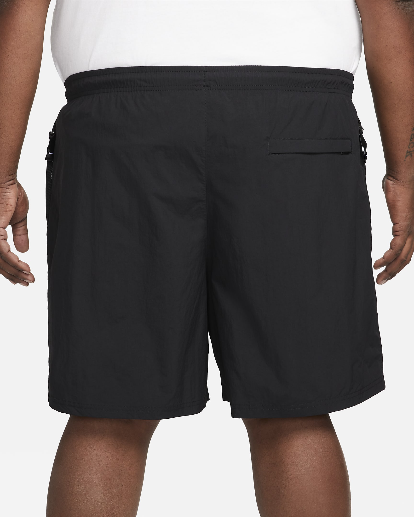 Nike Solo Swoosh Geweven herenshorts - Zwart/Wit