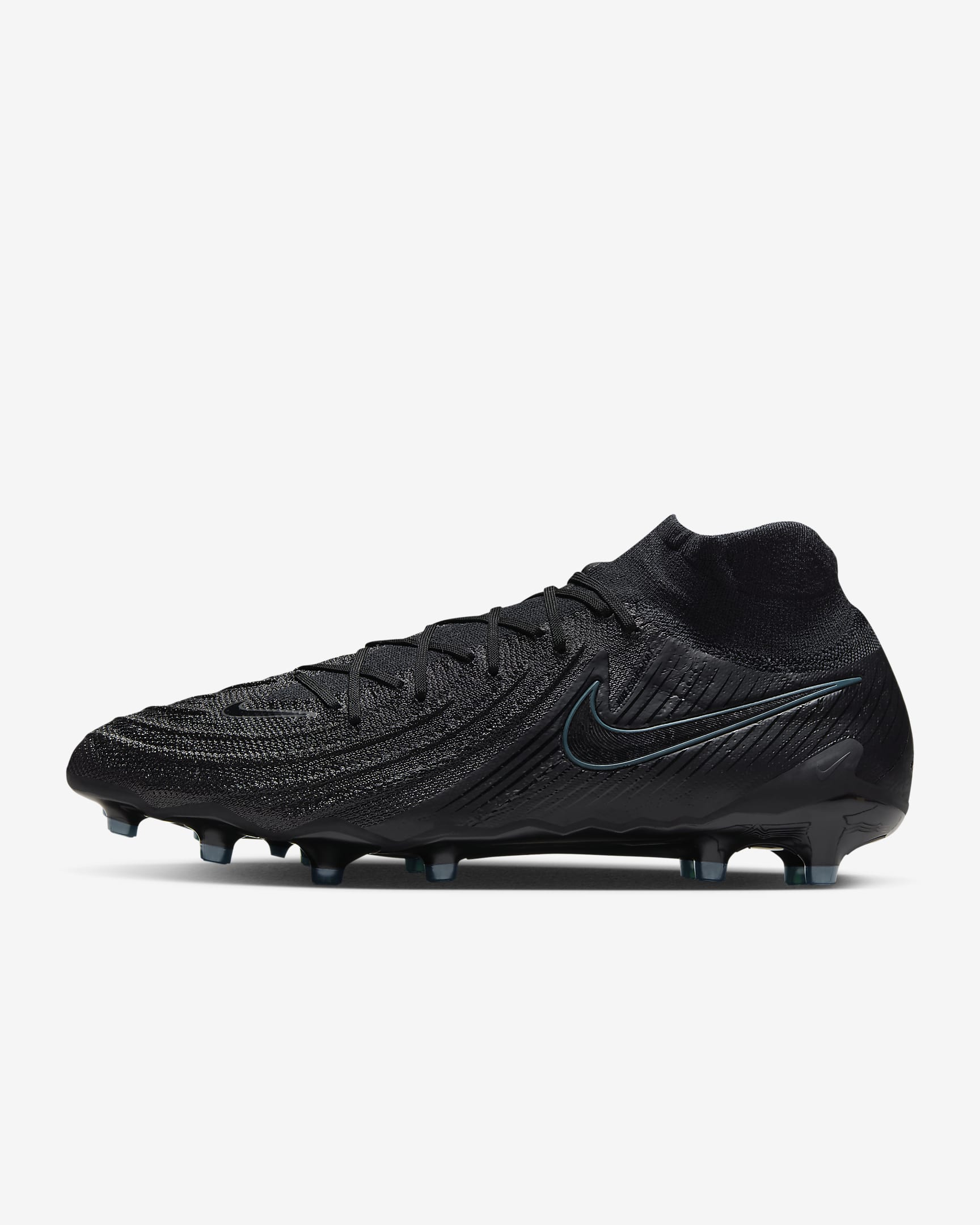 Chaussure de foot montante à crampons AG Nike Phantom Luna 2 Elite - Noir/Deep Jungle/Noir