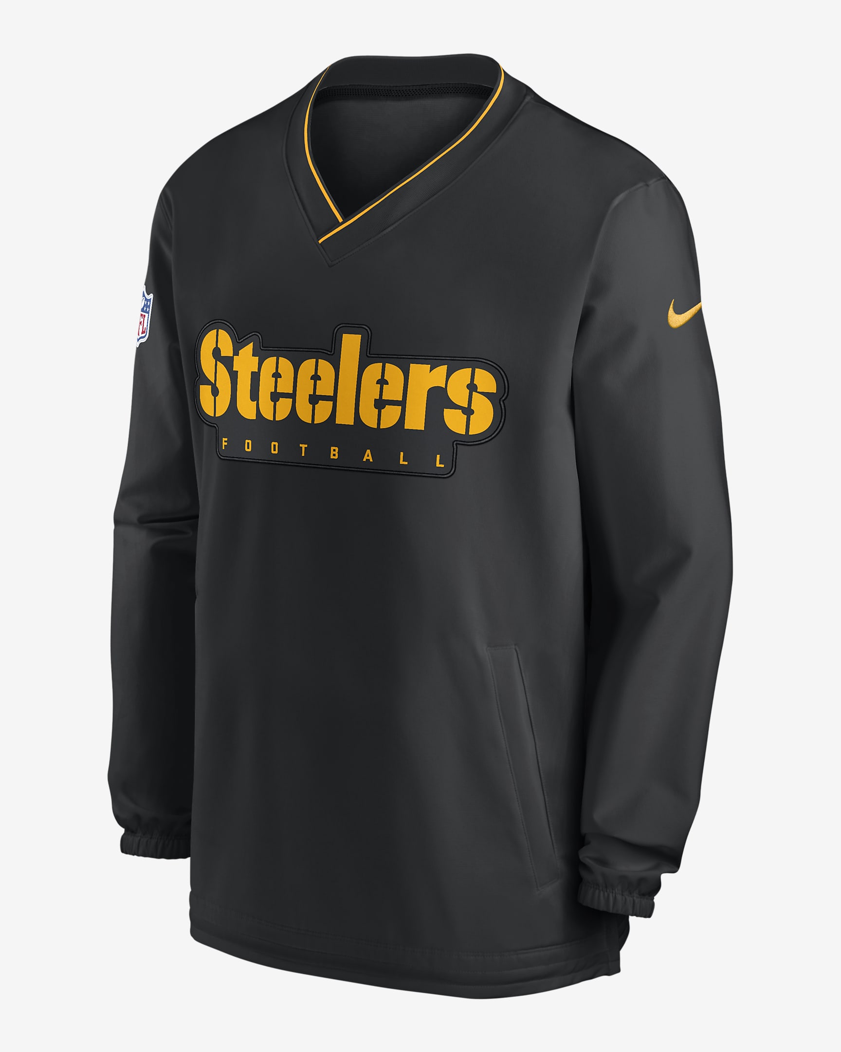 Pittsburgh Steelers Sideline Men's Nike NFL Long-Sleeve Windshirt - Black