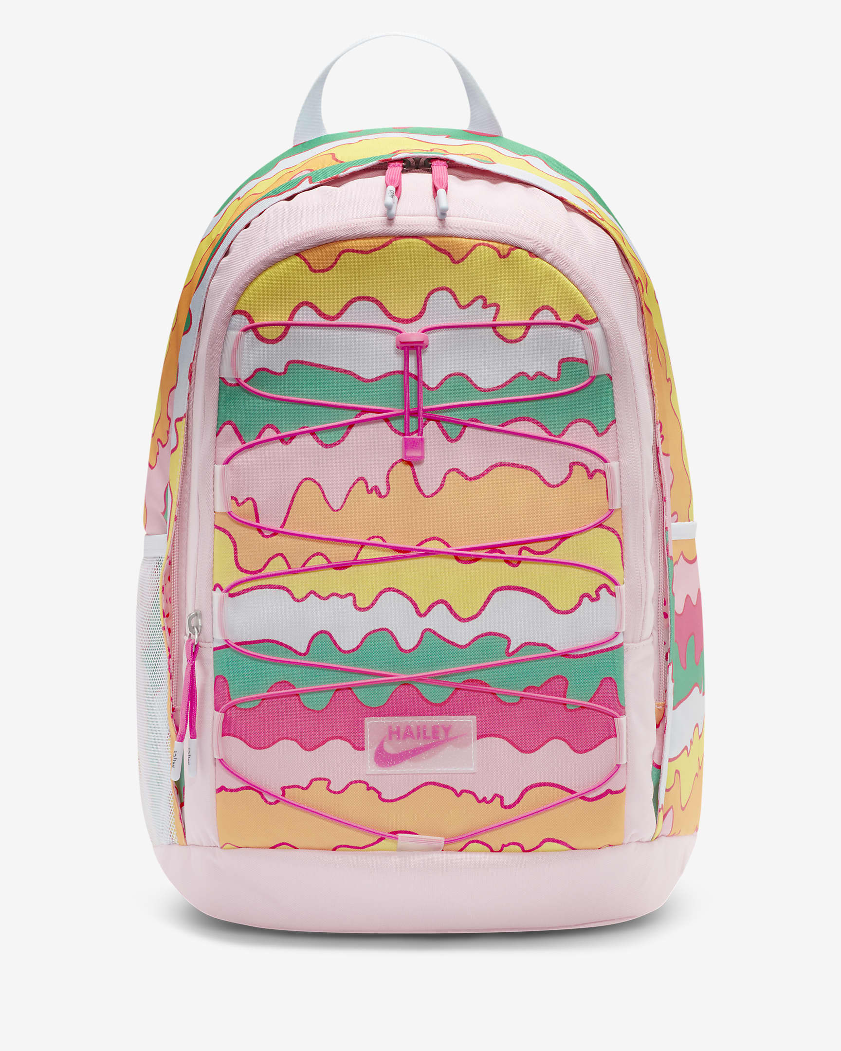 Mochila Nike Hayward x Doernbecher Freestyle "Hailey" (26 litros) - Rosa suave medio/Tinte azul/Rosa feroz