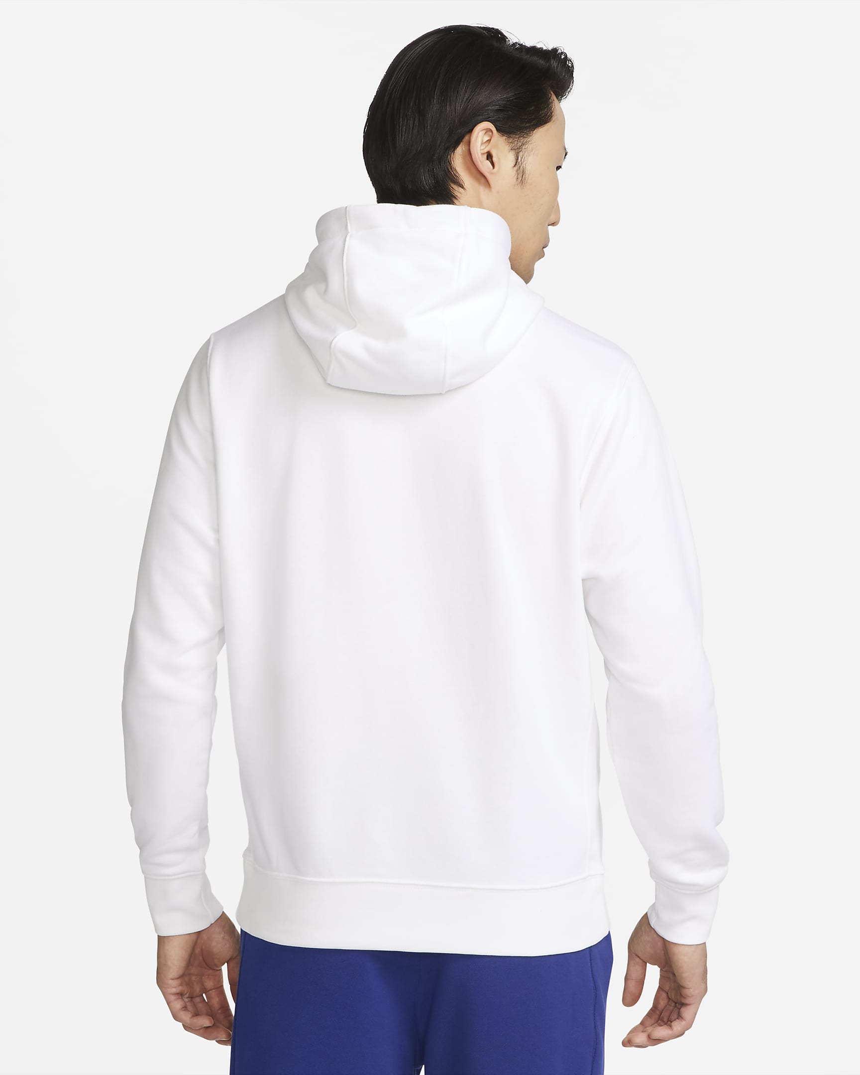 FC Barcelona Club Men's Nike Soccer French Terry Pullover Hoodie - White/Royal Blue/University Red/Royal Blue