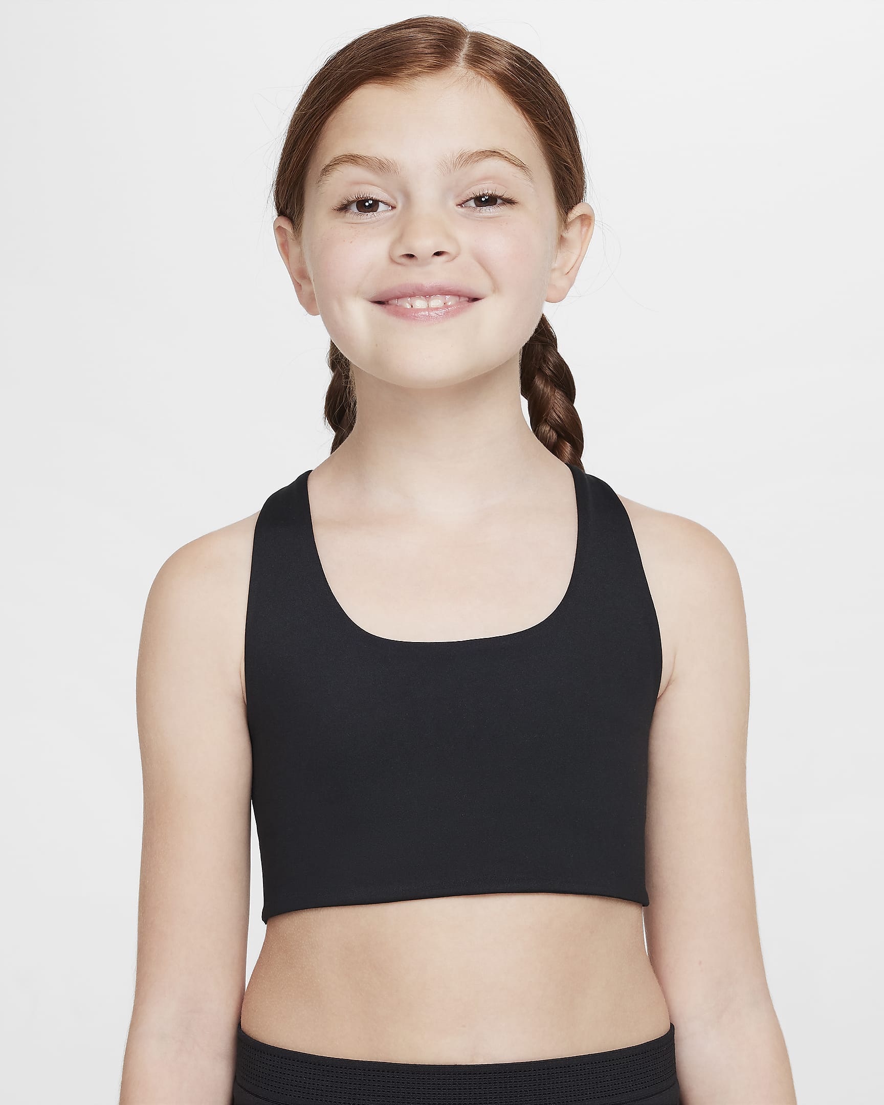 Nike One Older Kids' (Girls') Long-Line Sports Bra - Black/White